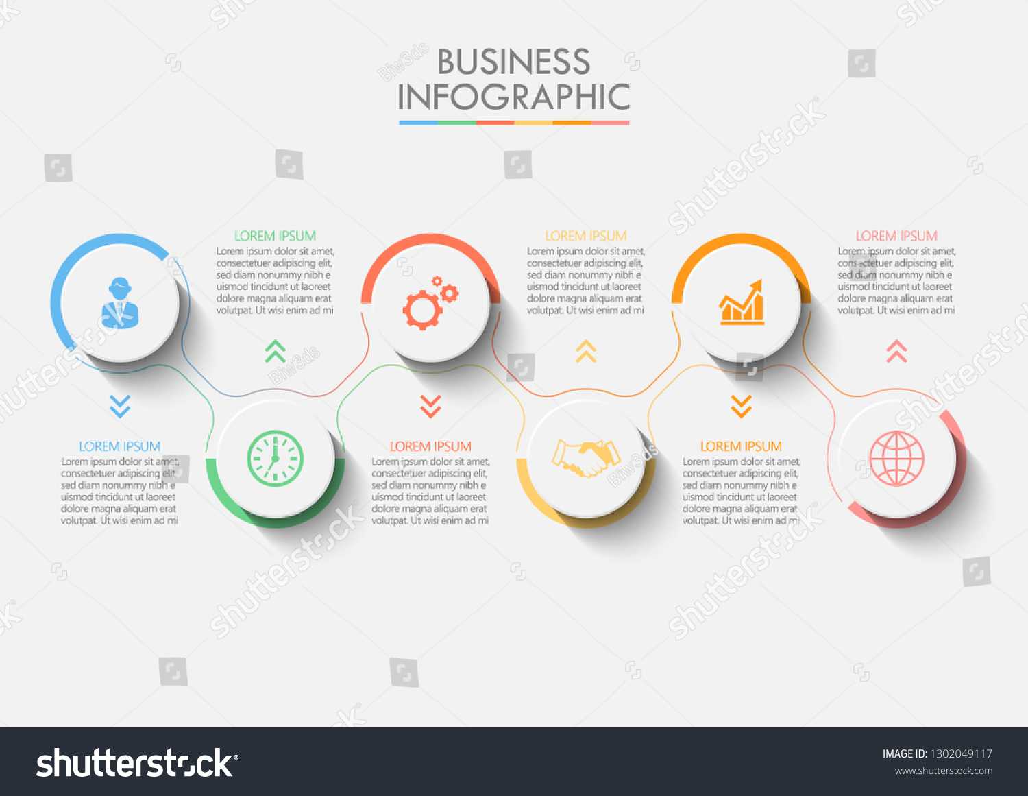 Business Data Visualization Timeline Infographic Icons Stock Vector ...