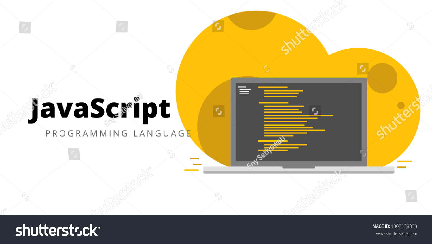 Learn Code Javascript Programming Language Illustration Stock Vector ...