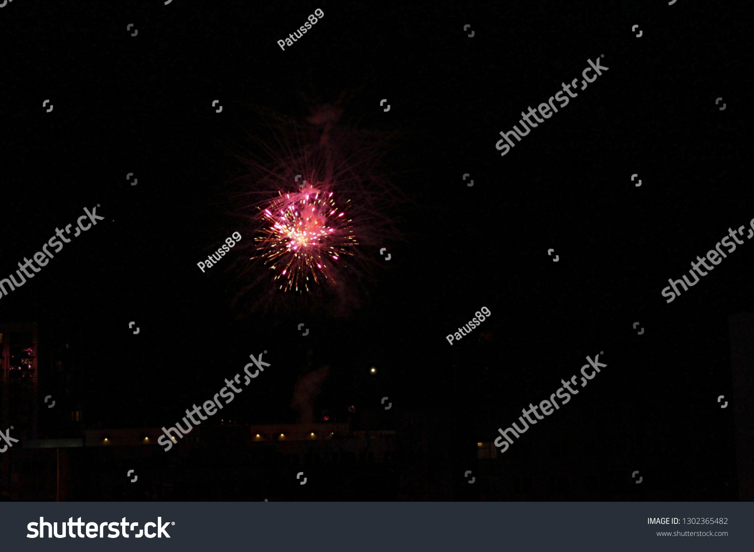 Pink Firework Wallpaper Stock Photo 1302365482 | Shutterstock