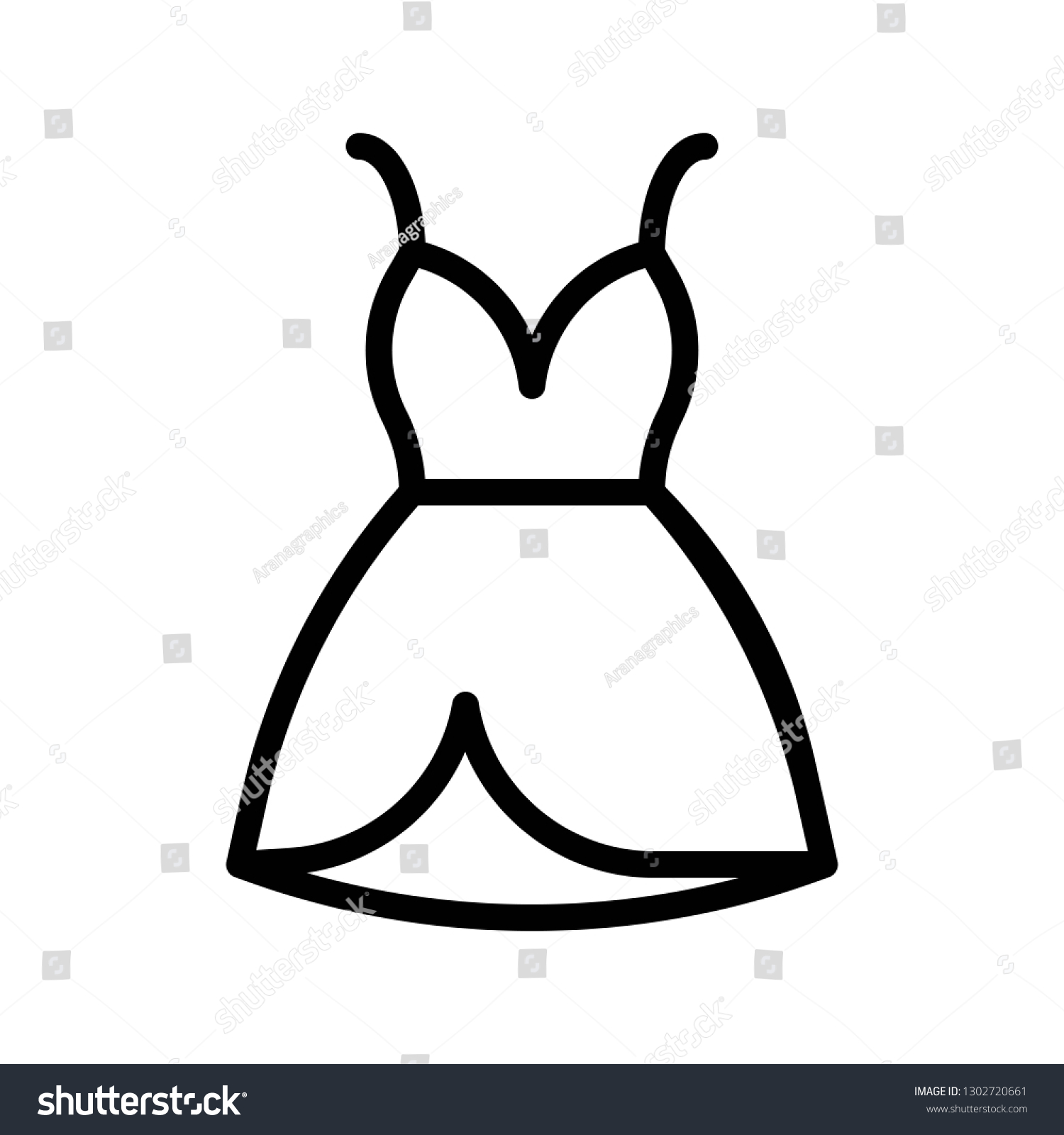 Women Dress Vector Illustration Line Design Stock Vector Royalty Free Shutterstock