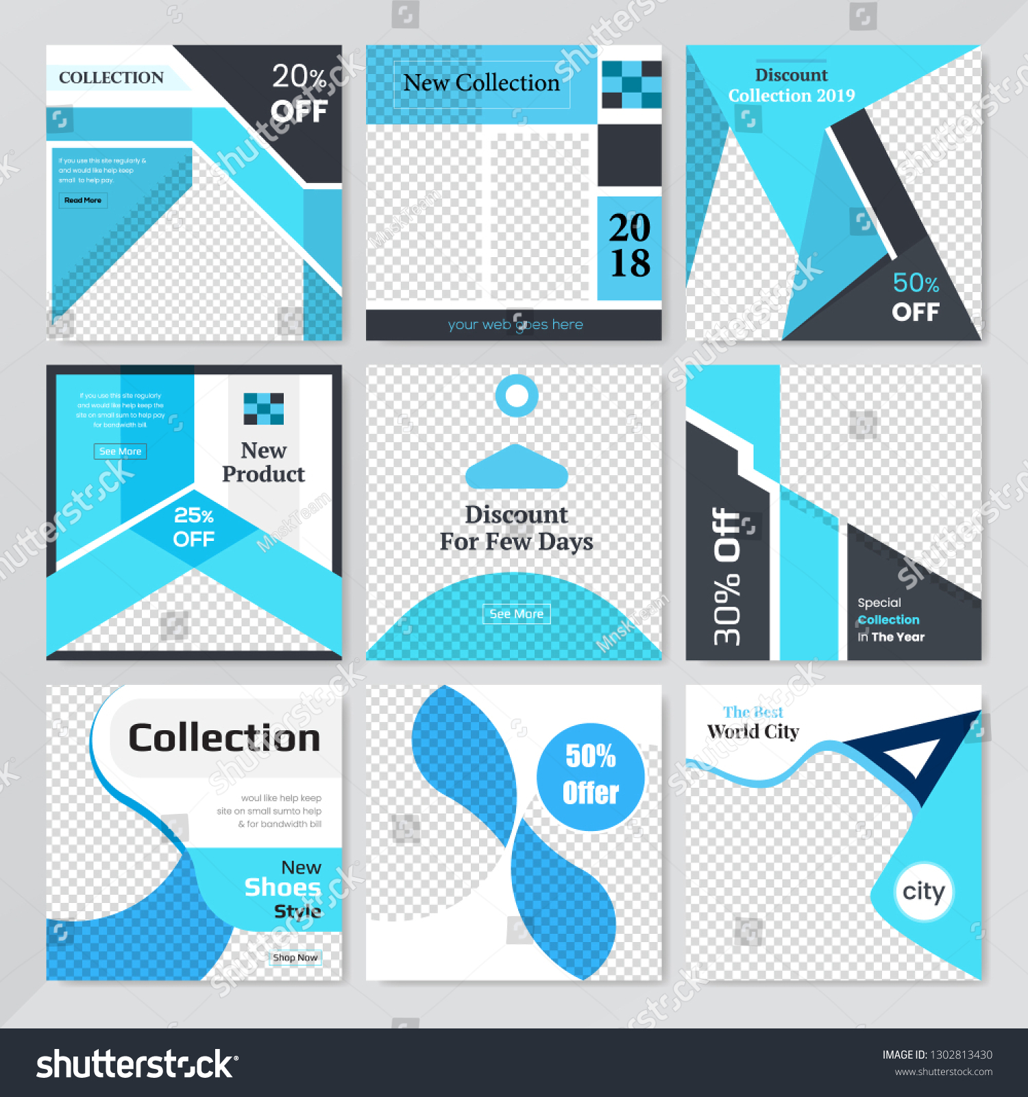 9 Slides Unique Editable Modern Social Stock Vector (Royalty Free ...