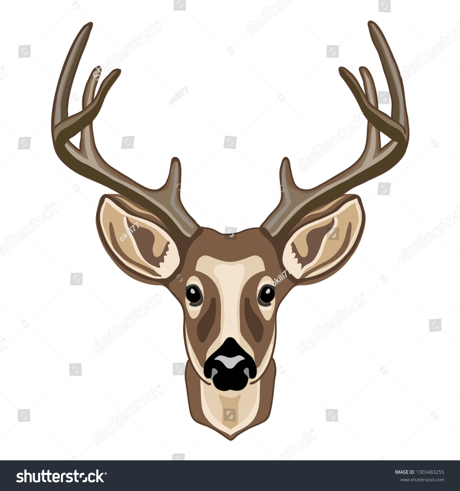 reindeer head illustration