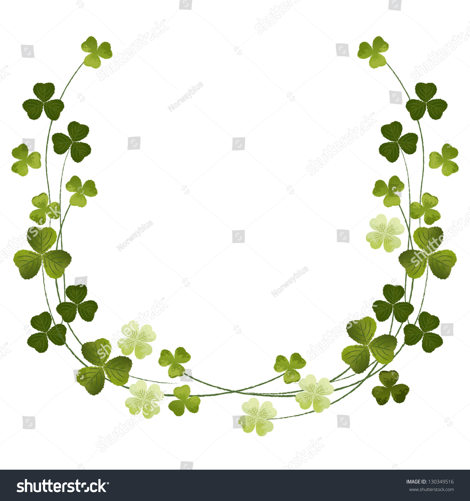 Clover Decoration Border Frame Stpatric Day Stock Vector (Royalty Free ...