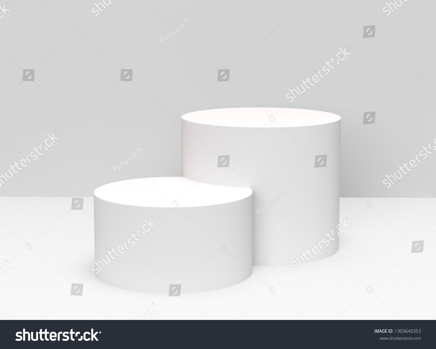 3d Rendering Simple Cylinder Product Display Stock Illustration ...