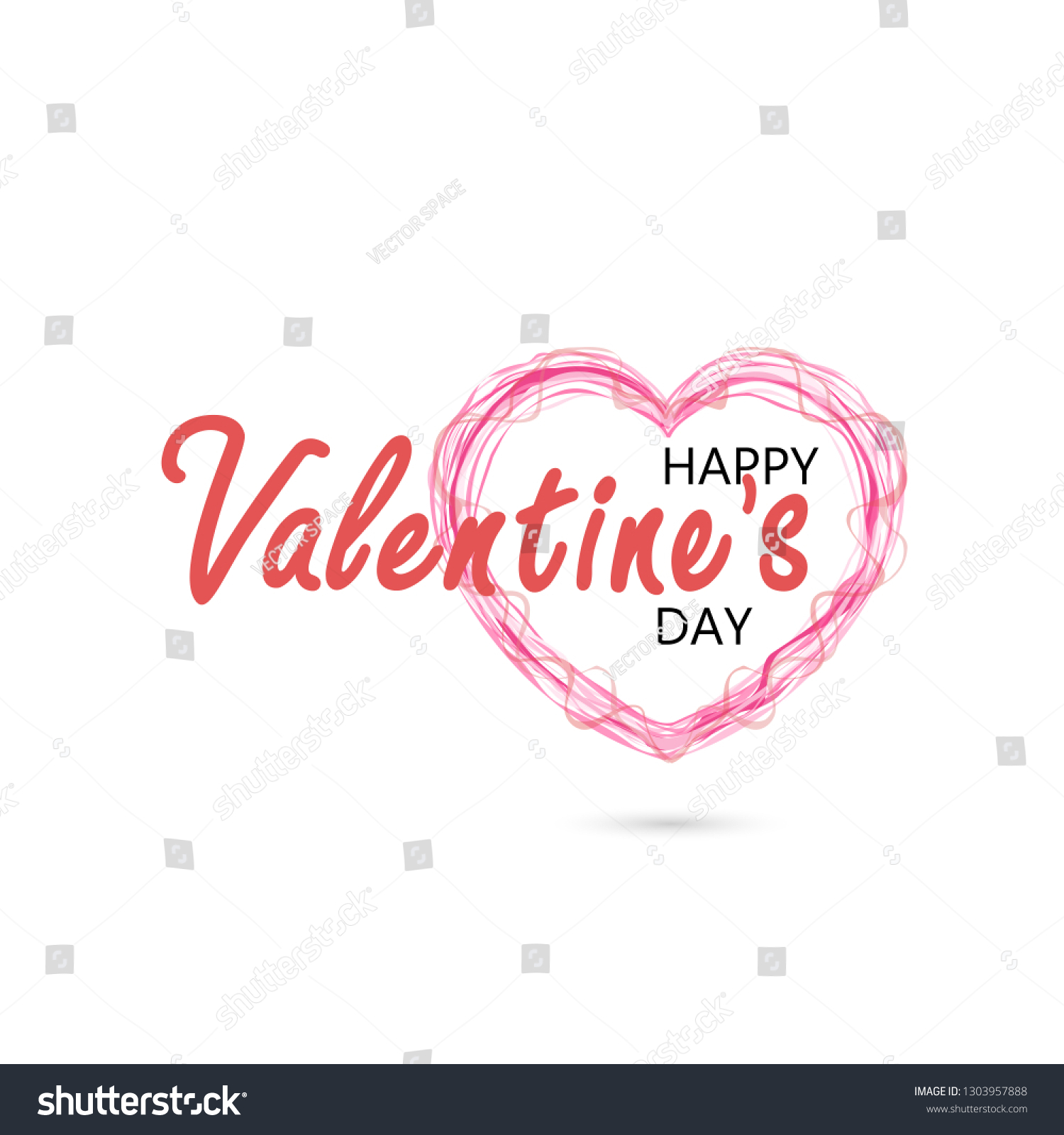 Happy Valentines Day Typography Posterhandwritten Calligraphy Stock Vector Royalty Free 6822