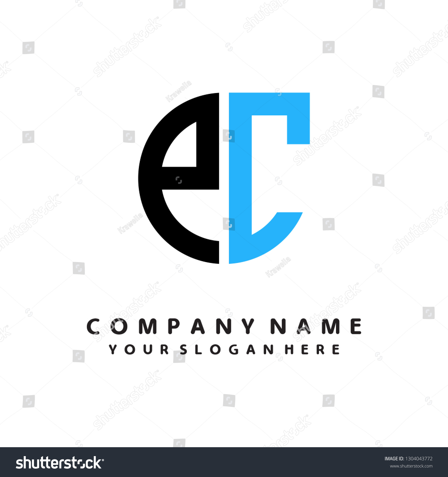 P C Initial Letter Modern Logo Stock Vector (royalty Free) 1304043772 