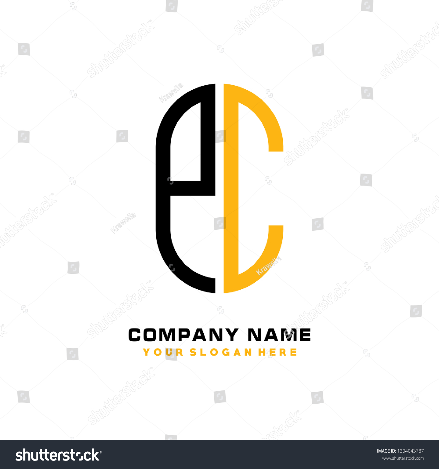 P C Initial Letter Modern Logo Stock Vector (Royalty Free) 1304043787 ...