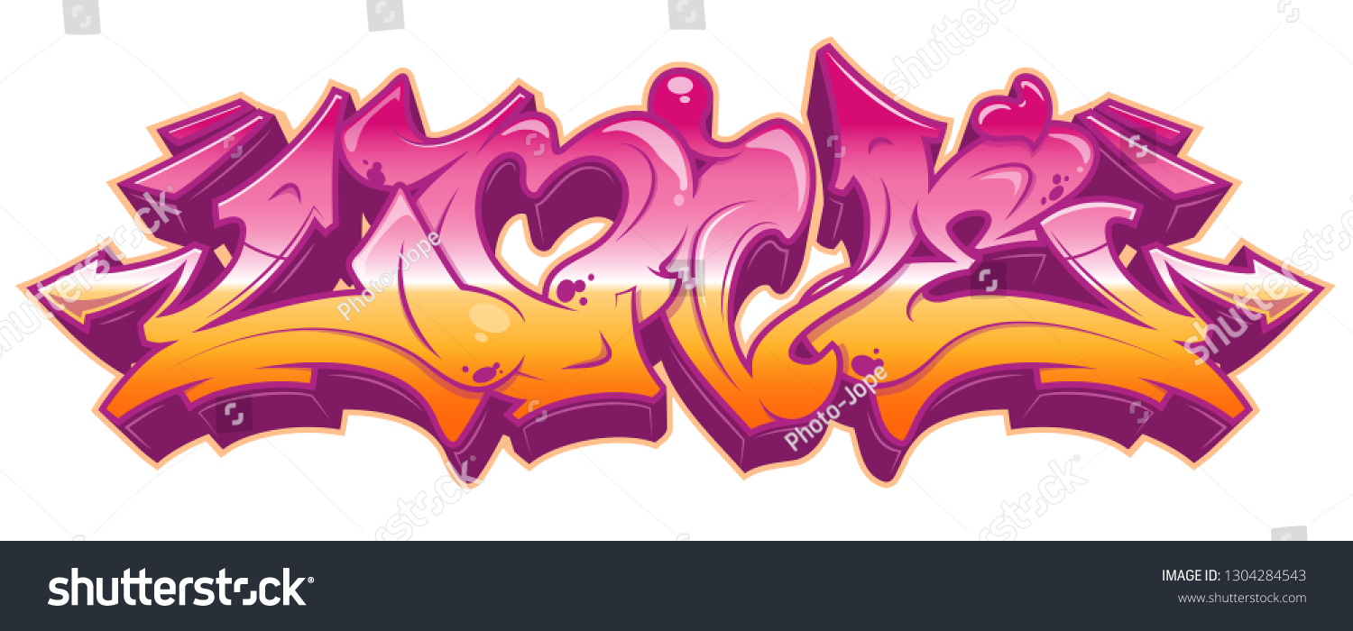 Love Word Readable Graffiti Style Vibrant Stock Vector (Royalty Free ...