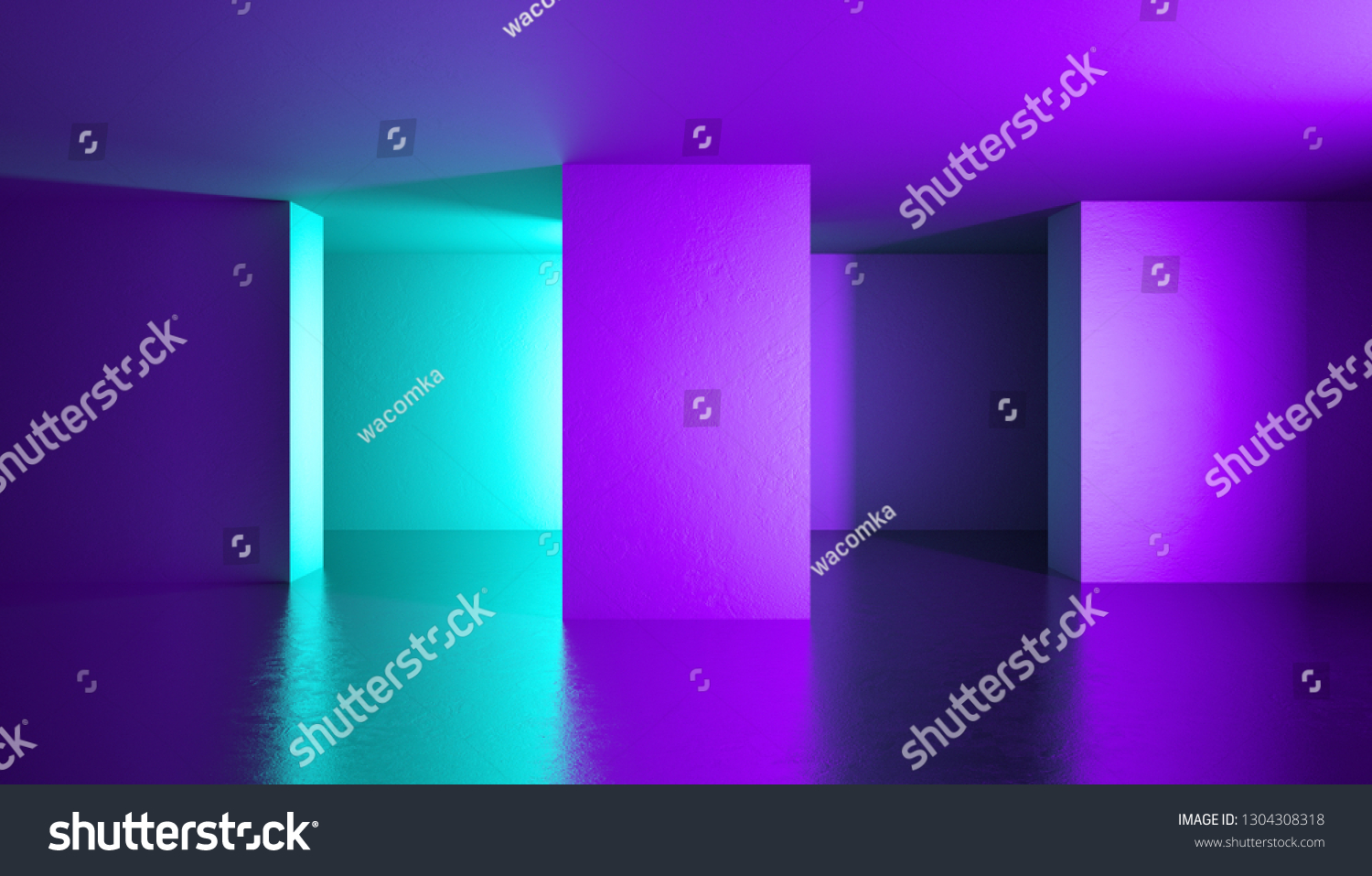 3d Render Abstract Background Empty Room Stock Illustration 1304308318 ...