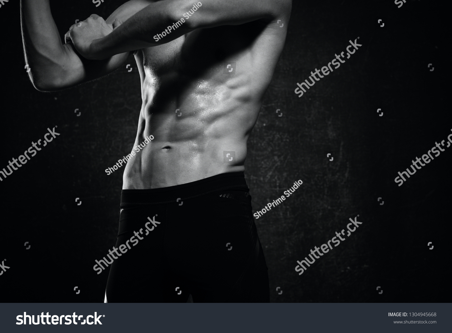 Muscular Naked Male Athlete Nude Black Stock Photo Shutterstock