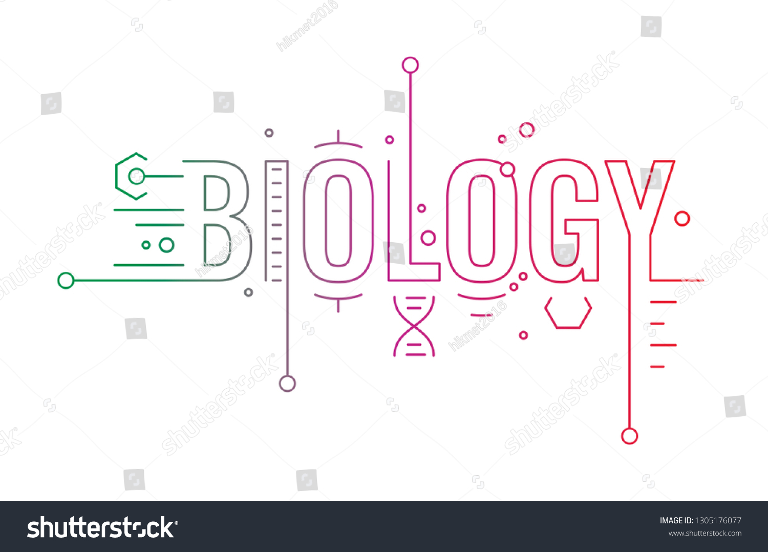 Biology Word Concept Biology Word Infographic: เวกเตอร์สต็อก (ปลอดค่า ...