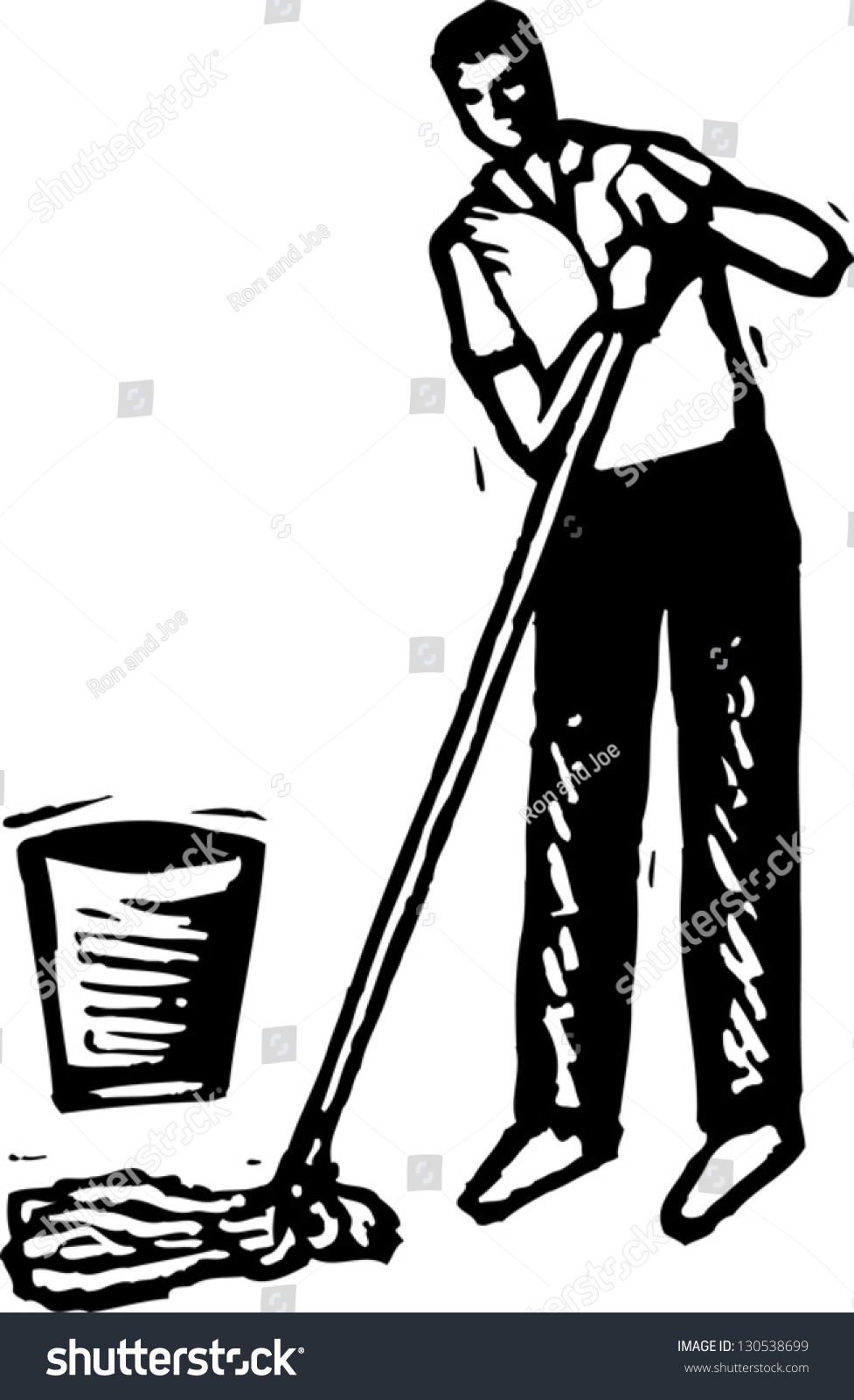 mopping clipart black and white bear