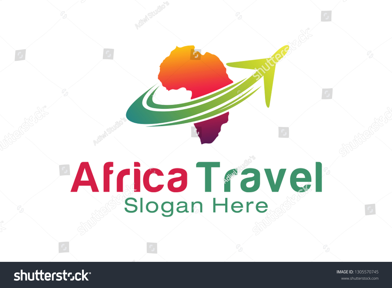 Africa Travel Logo Design Template Vector De Stock Libre De Regalías