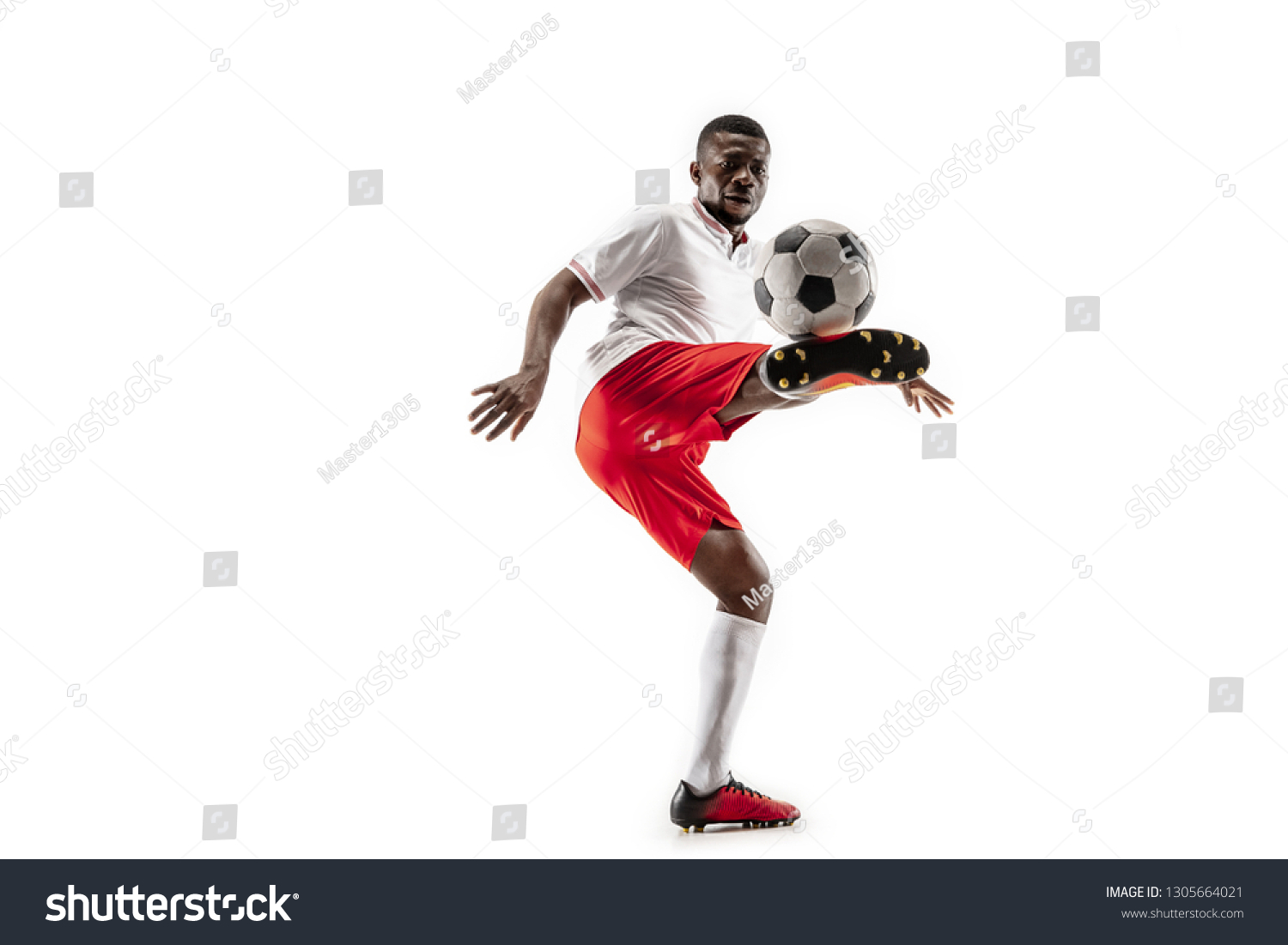 Professional African American Football Soccer Player Stock Photo ...