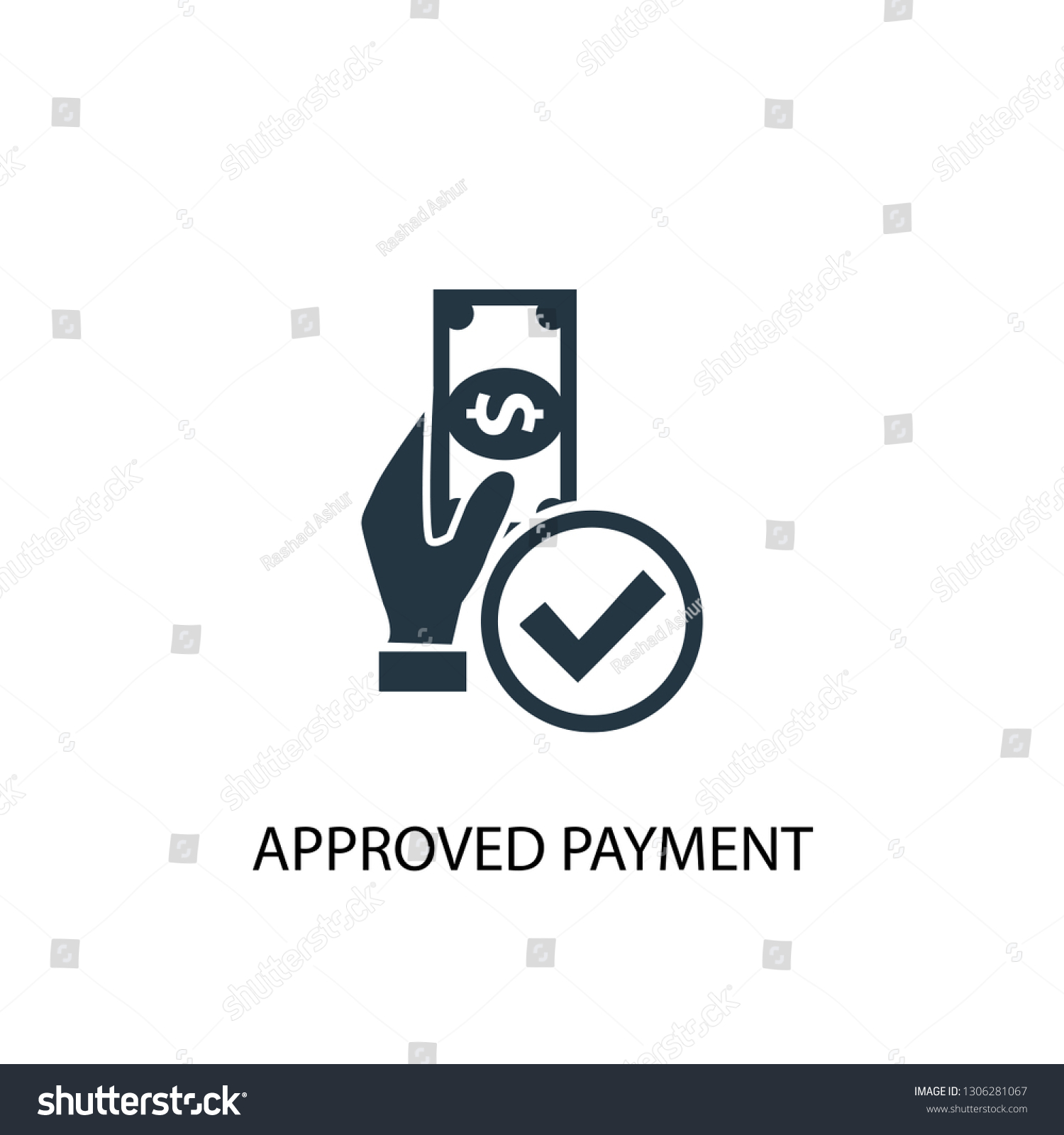 Approved Payment Icon Simple Element Illustration Stock Illustration ...