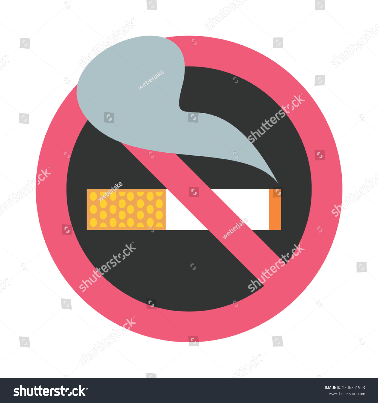 No Smoking Sign Stock Vector (Royalty Free) 1306351963 | Shutterstock