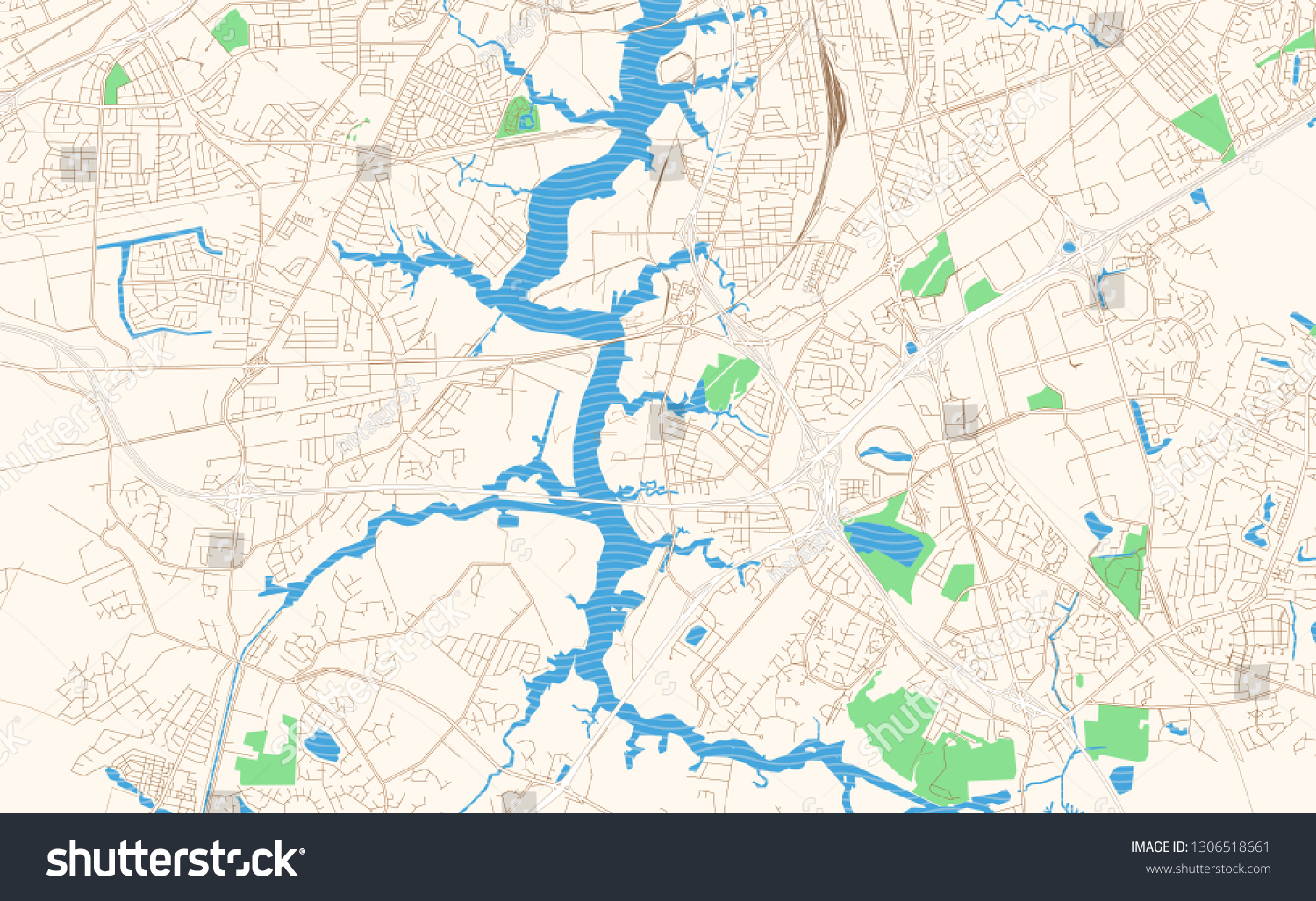 Chesapeake Virginia Printable Map Excerpt This Stock Vector Royalty Free 1306518661 Shutterstock 8857