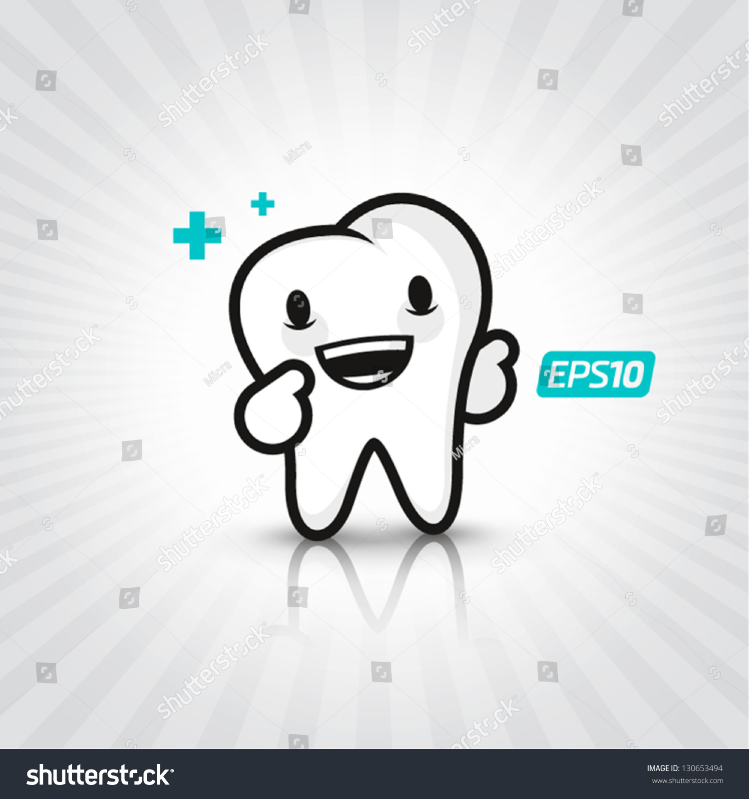 Smiling Tooth Stock Vector Royalty Free 130653494 Shutterstock 1608