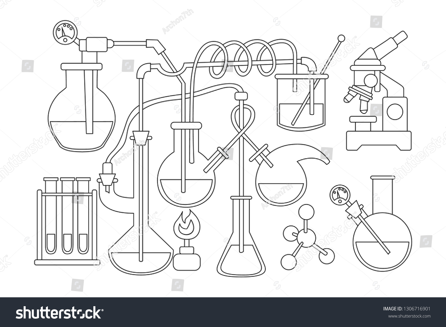 Science Chemistry Doodle Background Health Care Stock Vector (Royalty ...