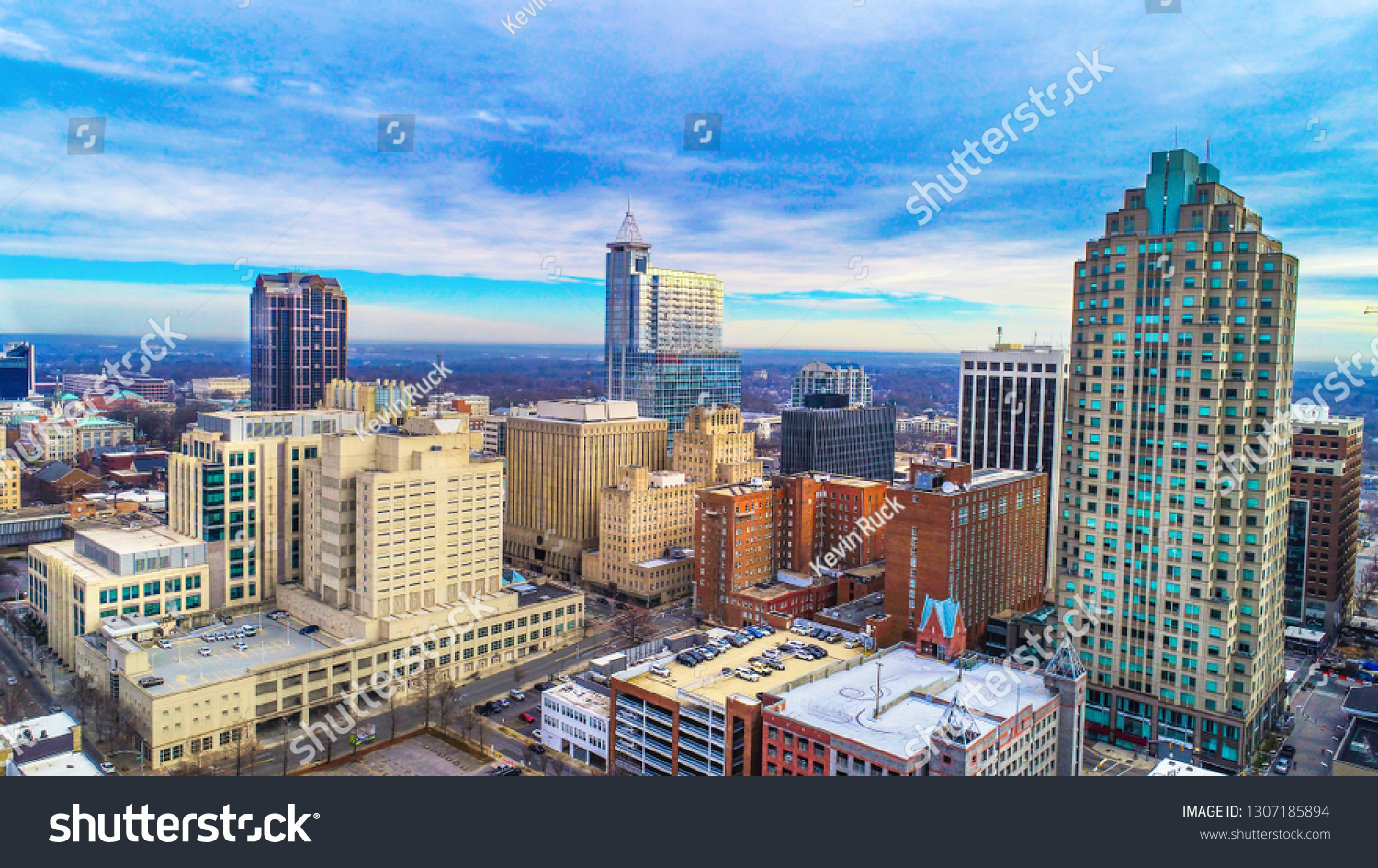 Downtown Raleigh North Carolina Usa Skyline Stock Photo 1307185894 ...