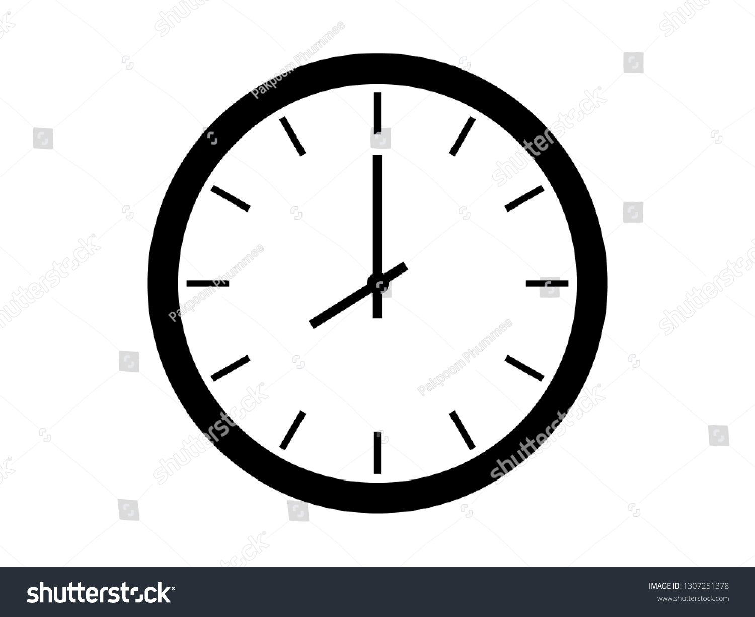 Clock Icon Symbol Classic Flat Style Stock Vector (Royalty Free ...