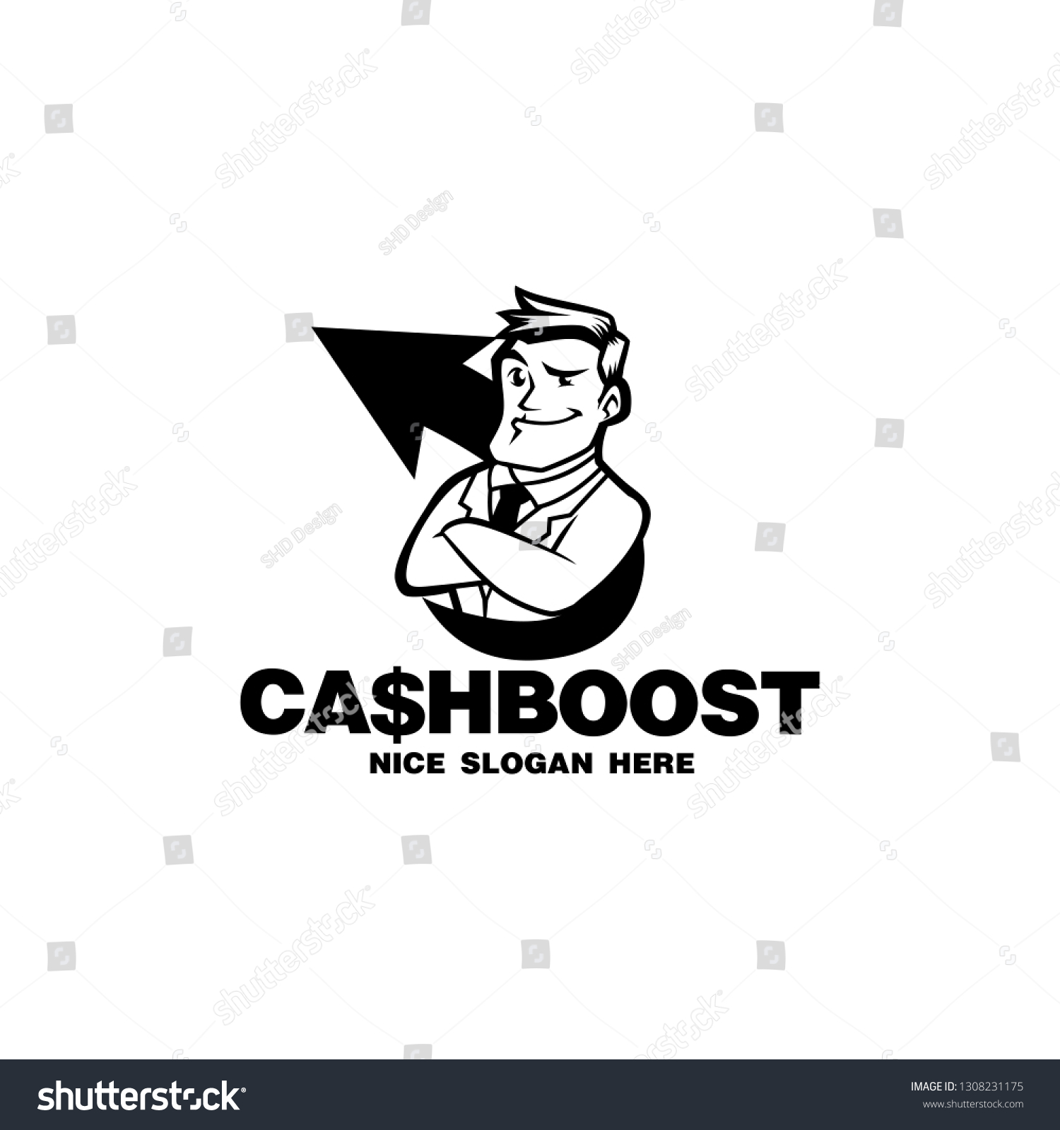 Marketing Mascot Logo Stock Vector (Royalty Free) 1308231175 | Shutterstock