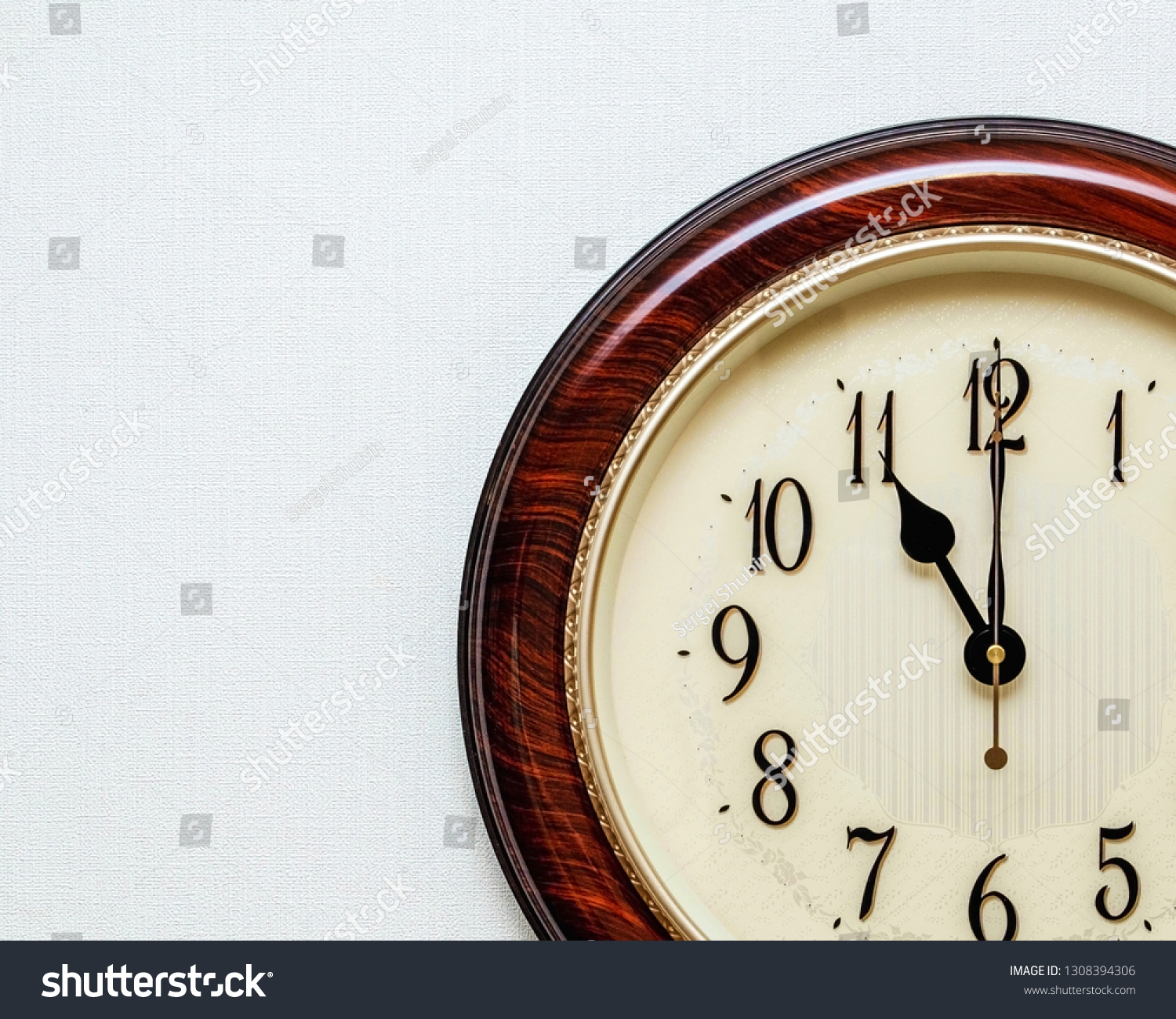 Clock Showing Time 2300 1100 Stock Photo 1308394306 Shutterstock 
