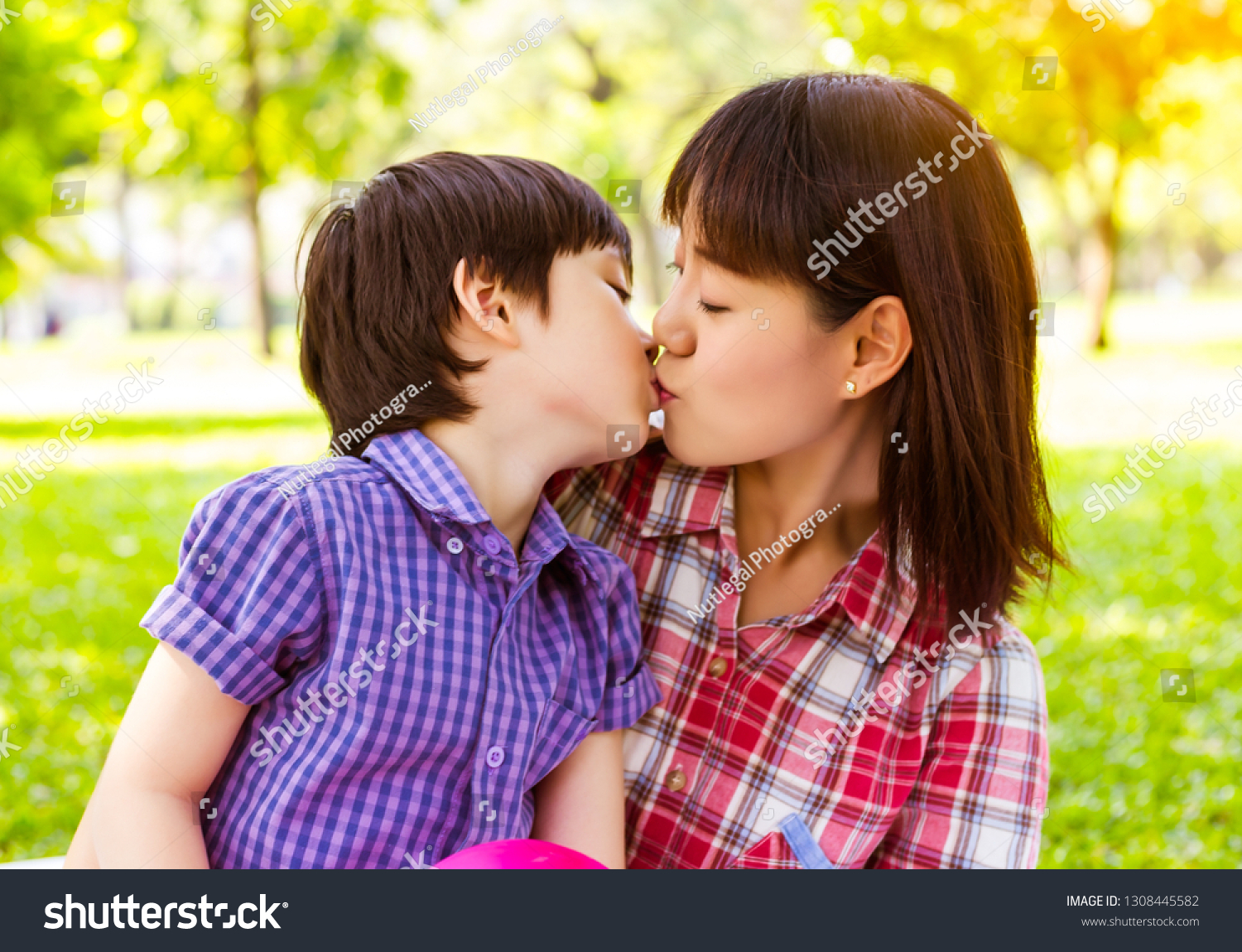 Mom Kiss Son