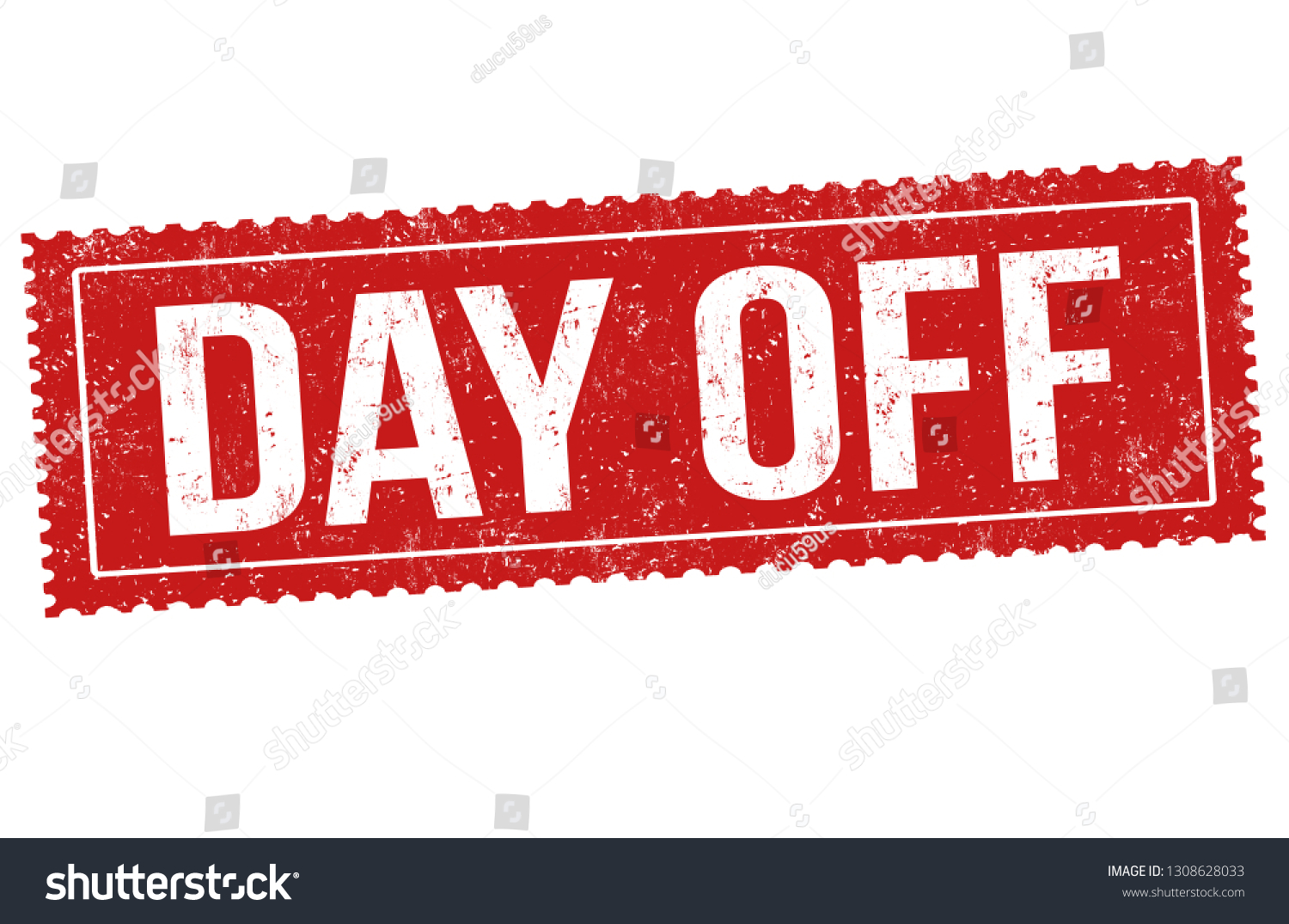 Day Off Sign Stamp On White Stock Vector (Royalty Free) 1308628033 ...