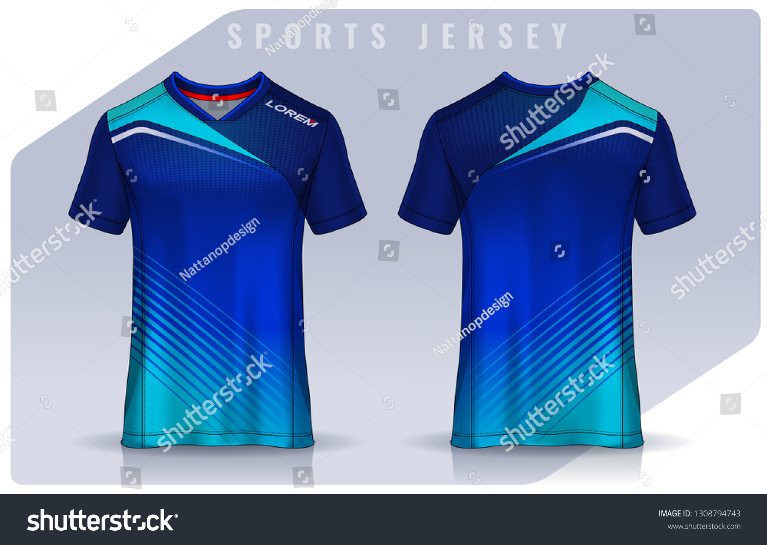 Tshirt Sport Design Template Soccer Jersey Stock Vector (Royalty Free ...