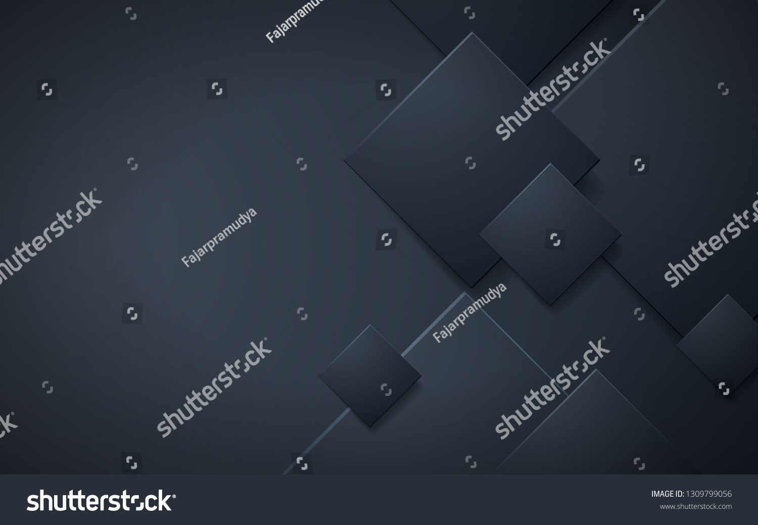 Abstract Black Background 3d Square Shape Stock Vector (Royalty Free ...