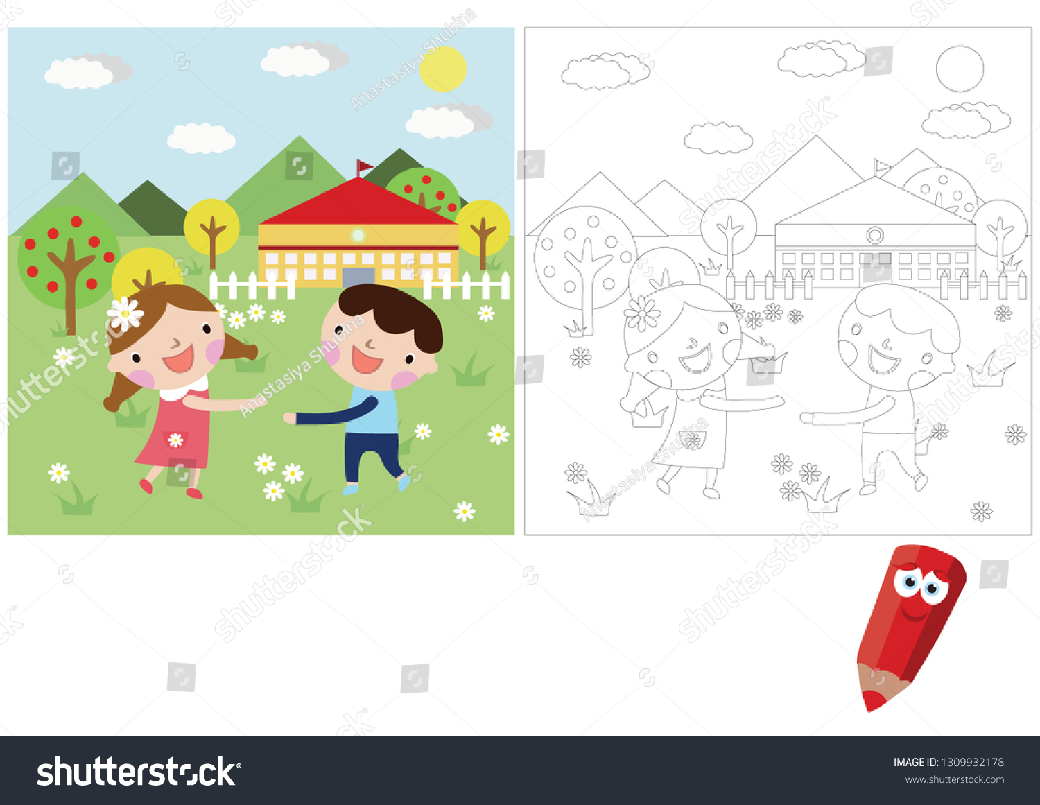 Coloring Pages Children Childrens Puzzles Educational Stock Vector