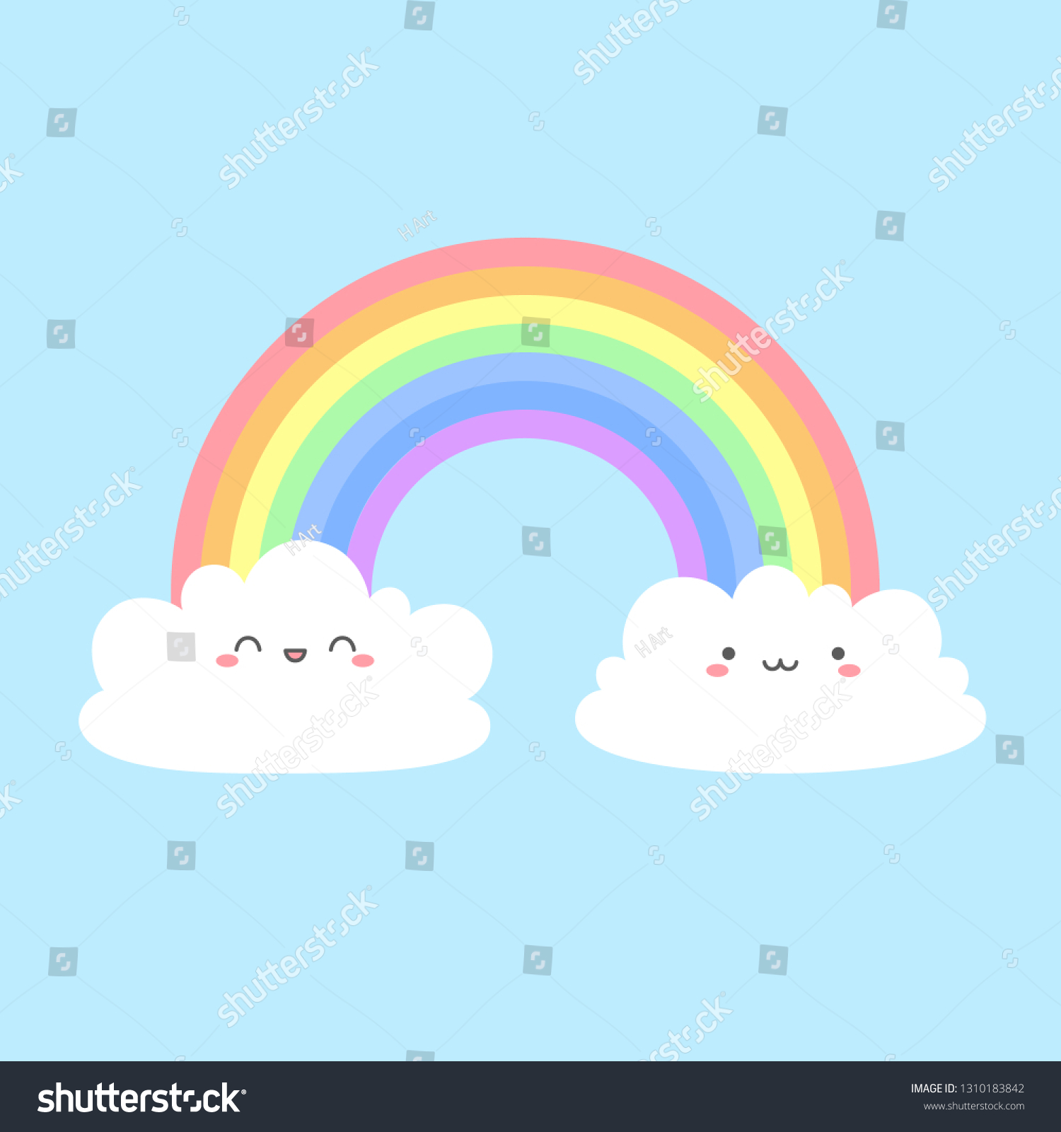 Cartoon Background Cute Clouds Vector Texture Stock Vector (Royalty ...