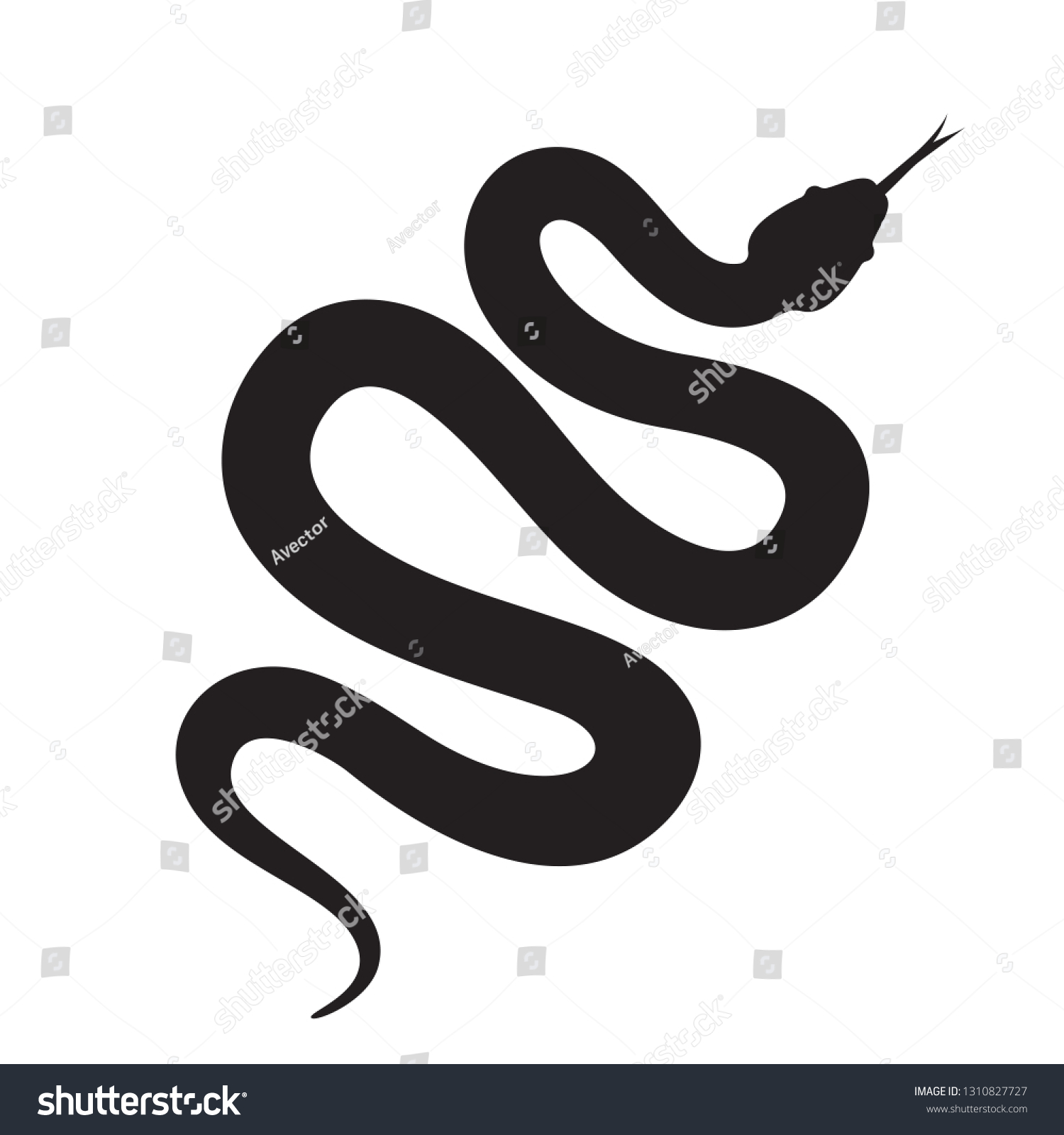 Snake Silhouette Vector Icon Long Cobra Stock Vector (Royalty Free ...