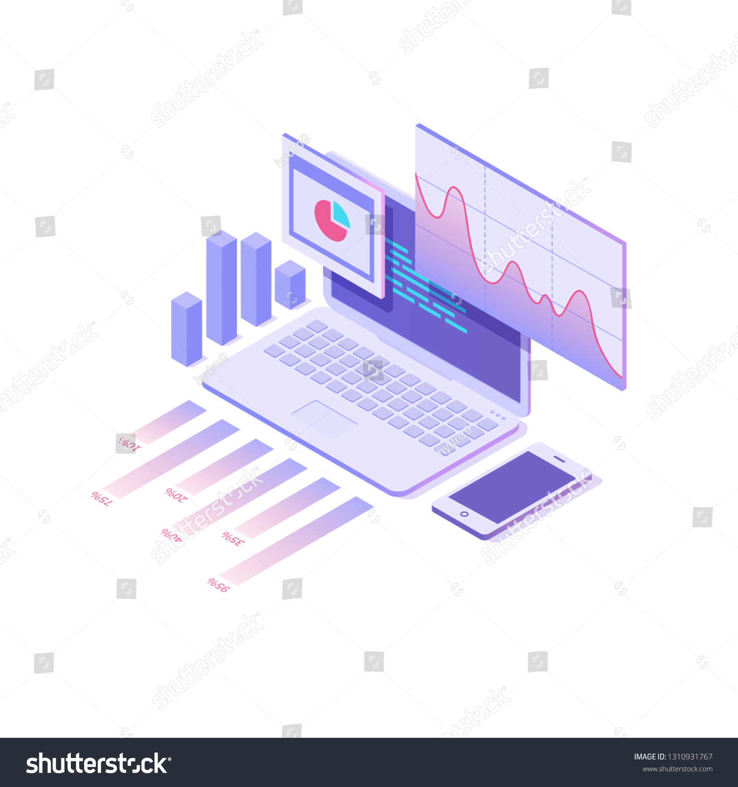 Isometric Vector Illustration Stock Vector (Royalty Free) 1310931767 ...