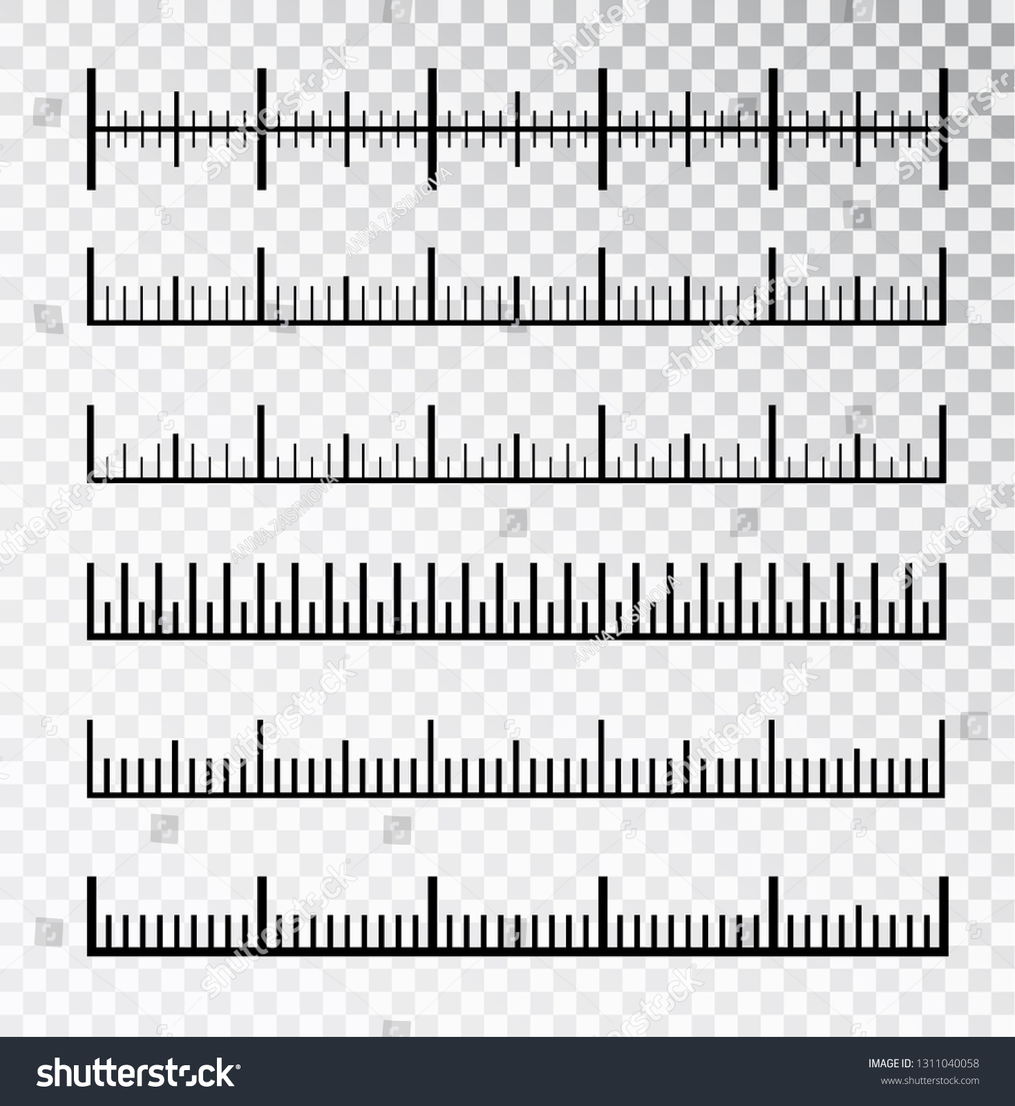 Vector Set Metric Rulers Flat Style Stock Vector Royalty Free 1311040058 Shutterstock 3128