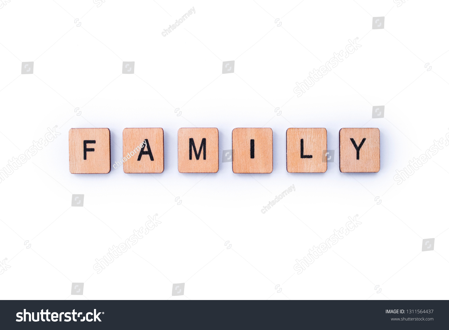 Word Family Spelt Wooden Letter Tiles Stock Photo 1311564437 | Shutterstock