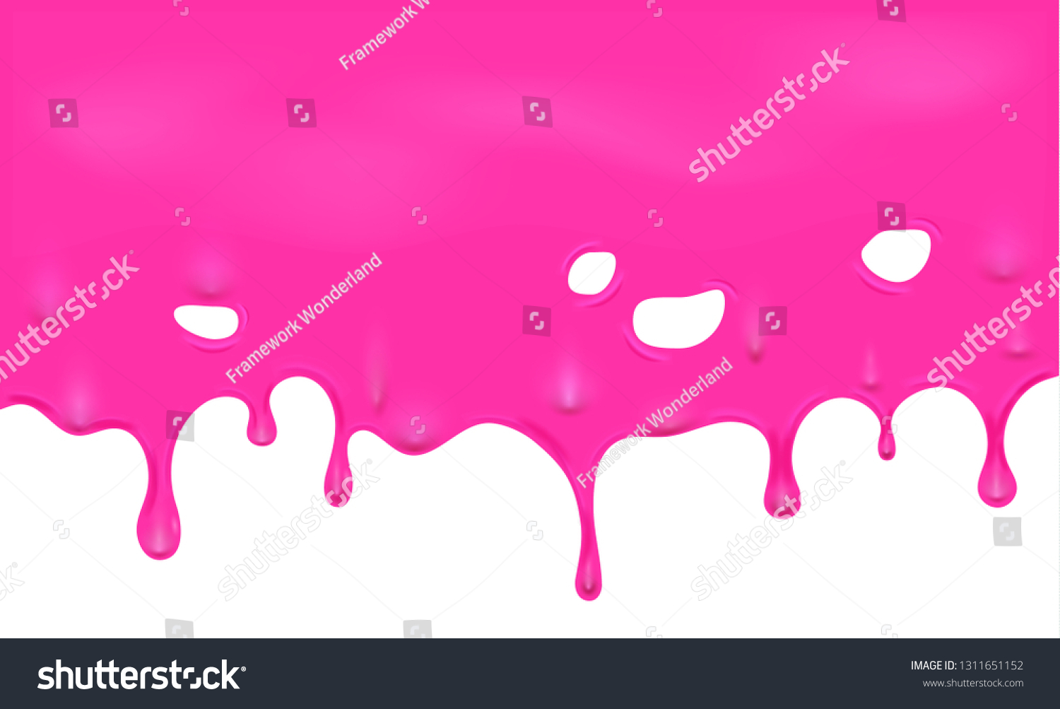 Потеки розовой краски