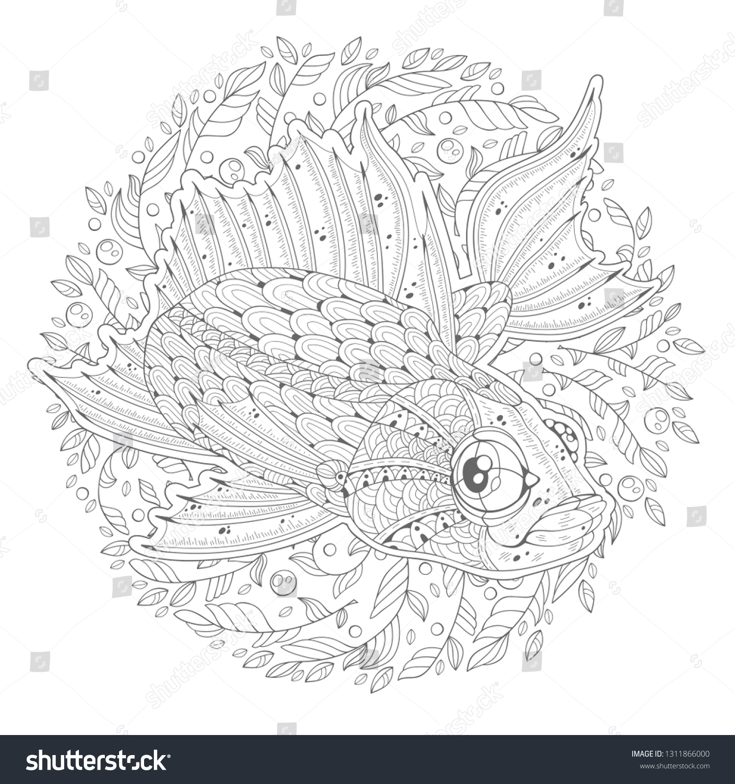 Stylized Cartoon Aquarium Fish Apistogramma Cacatuoides Stock Vector ...