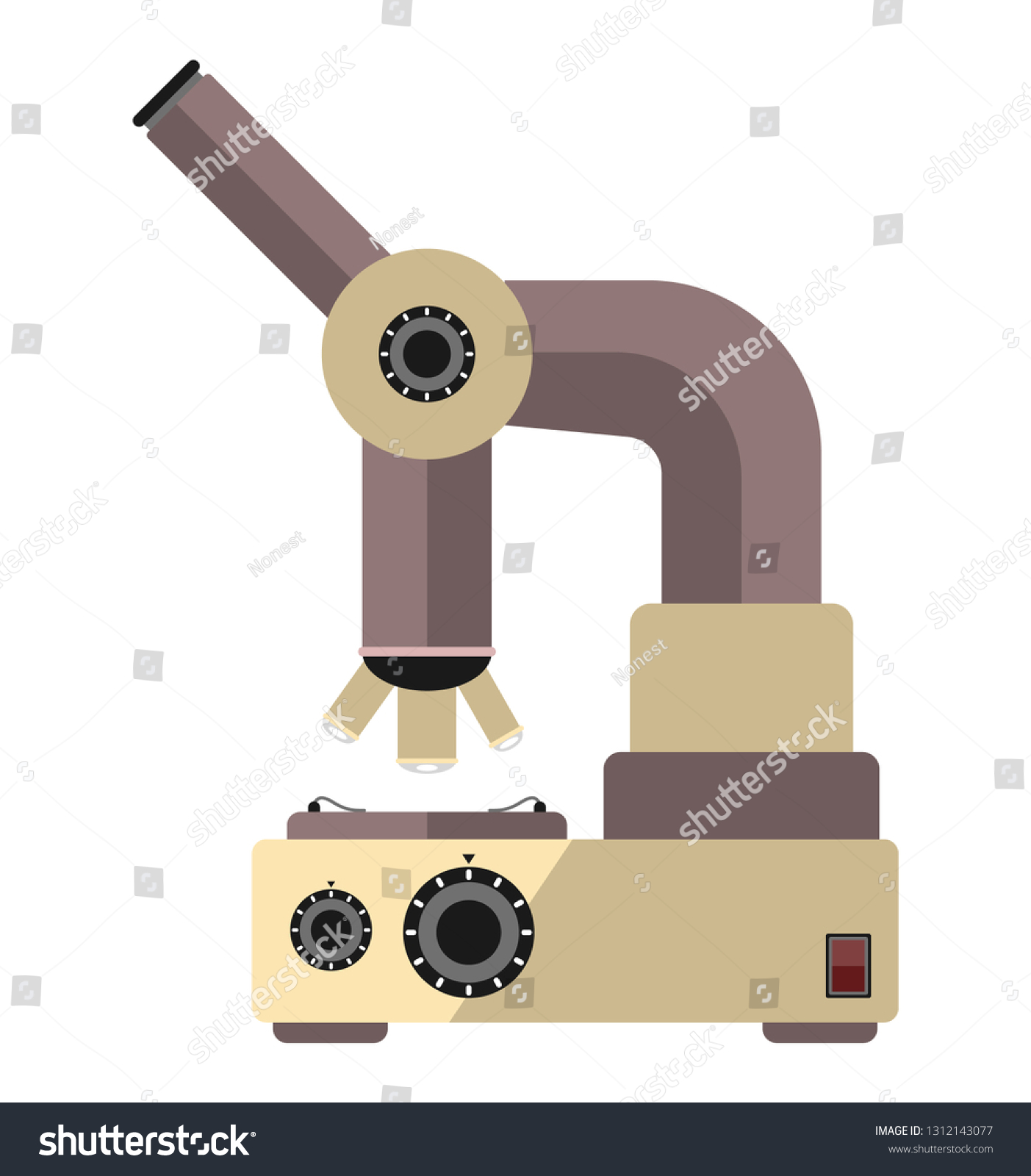 Microscope Vector Illustration Stock Vector (Royalty Free) 1312143077 ...