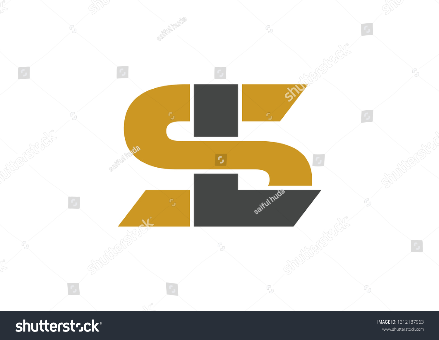 Letter Sl Logo Design Vector Stock Vector (Royalty Free) 1312187963 ...