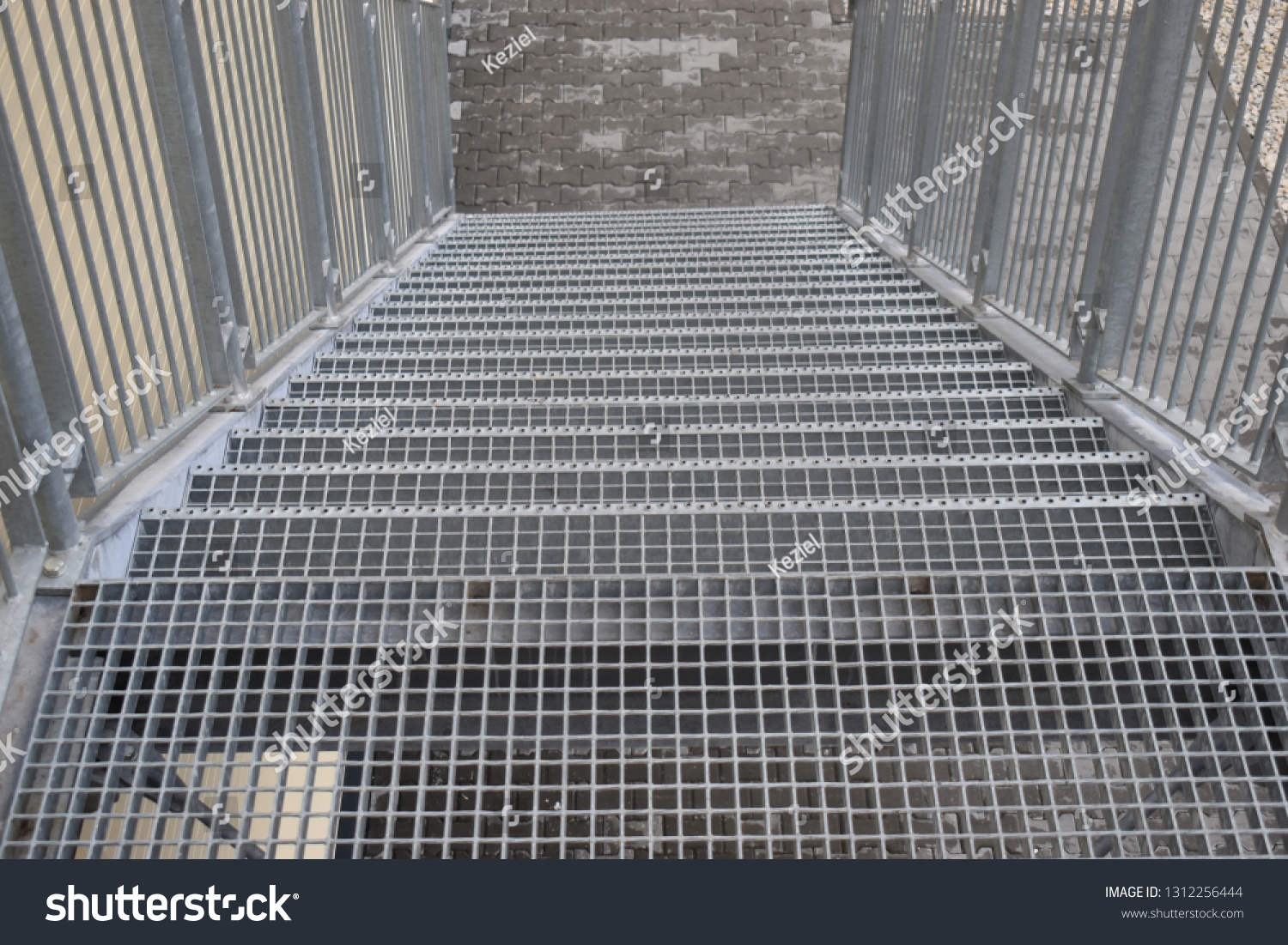 Dangerous Metalic Stairs Stock Photo 1312256444 | Shutterstock