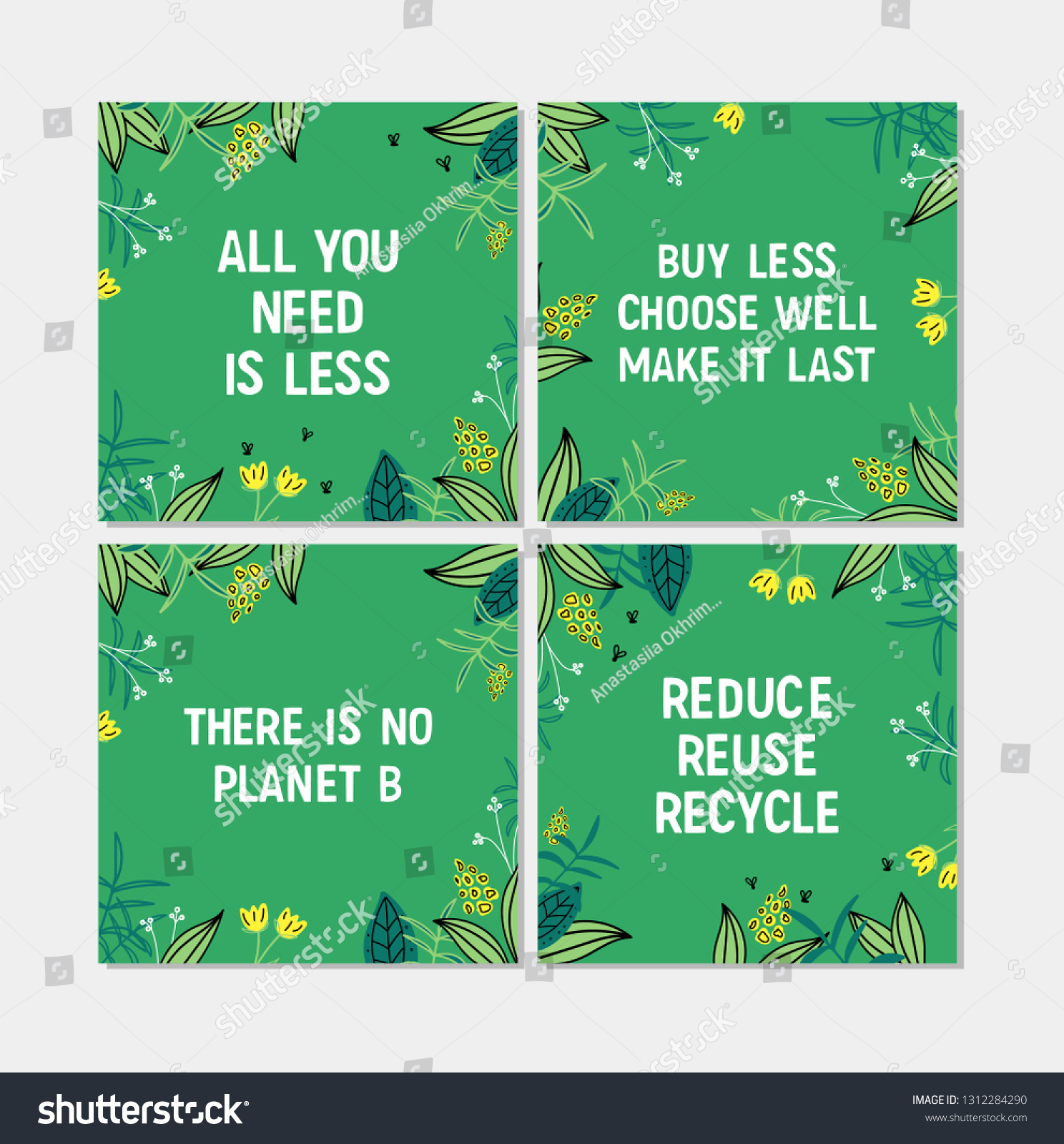 Zero Waste Quotes Reduce Reuse Recycle: เวกเตอร์สต็อก (ปลอดค่าลิขสิทธิ์ ...