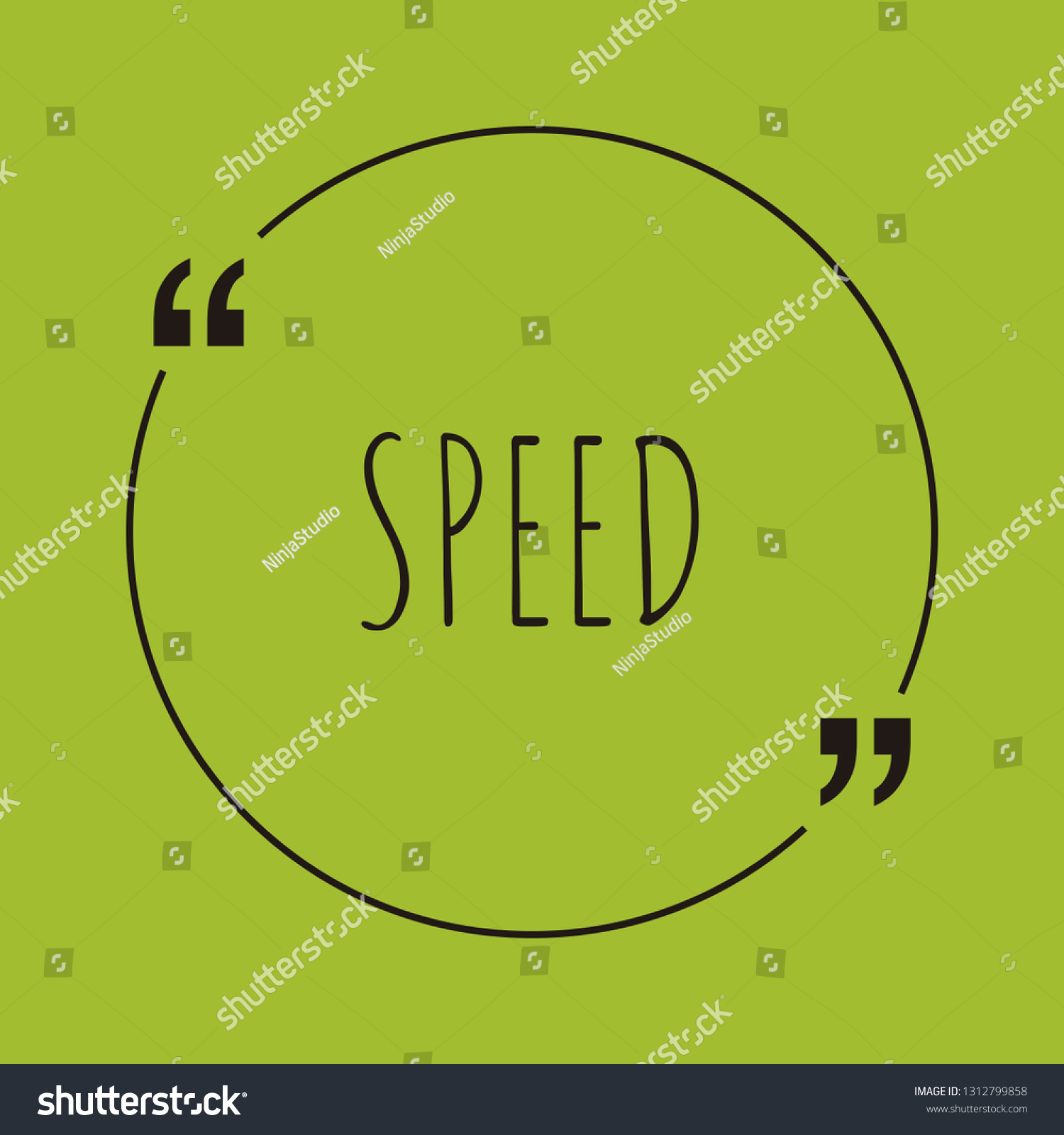 Speed Word Concept Speed On Green Stock Vector (Royalty Free
