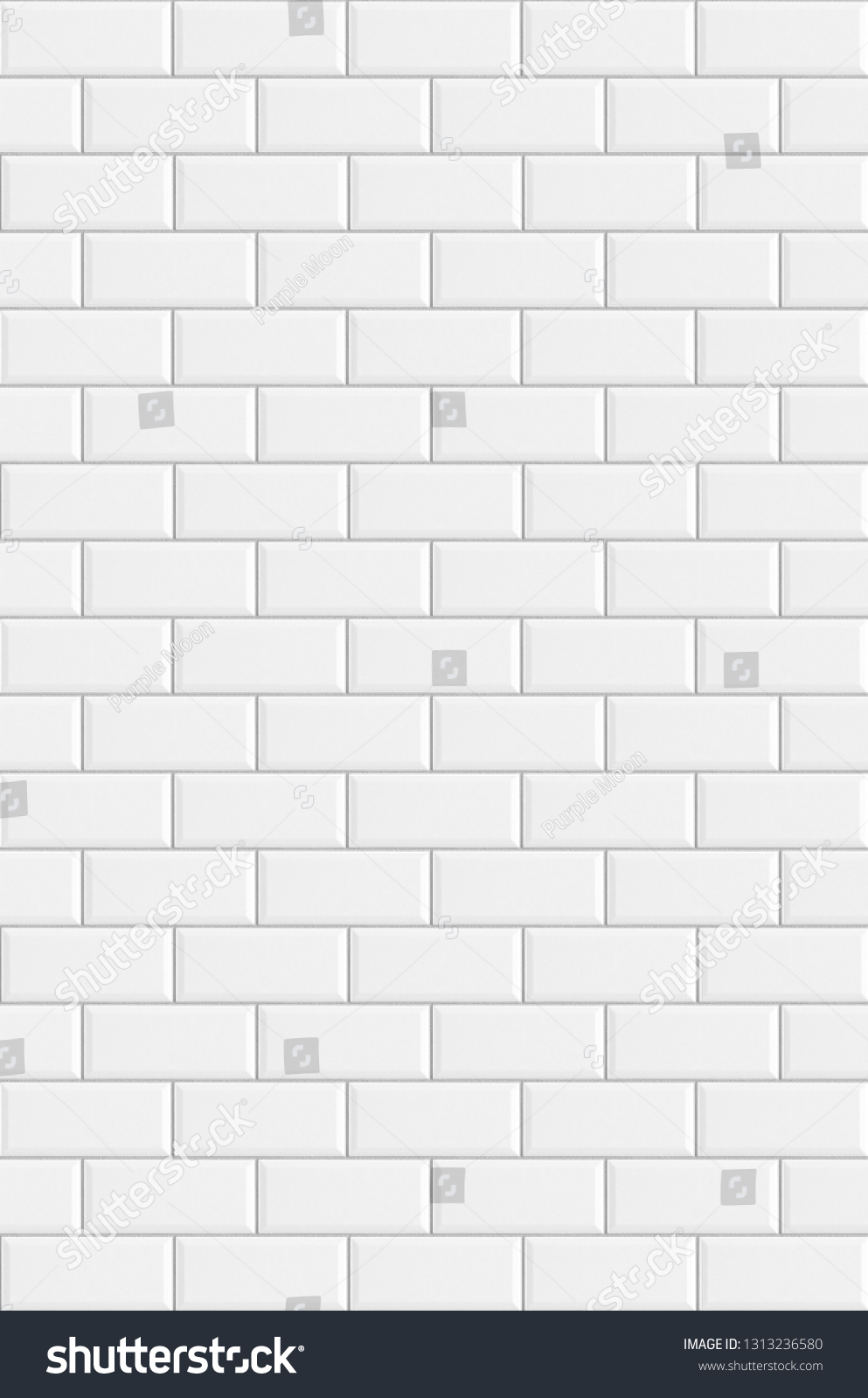 White Rectangle Mosaic Tiles Texture Background Stock Photo 1313236580 ...