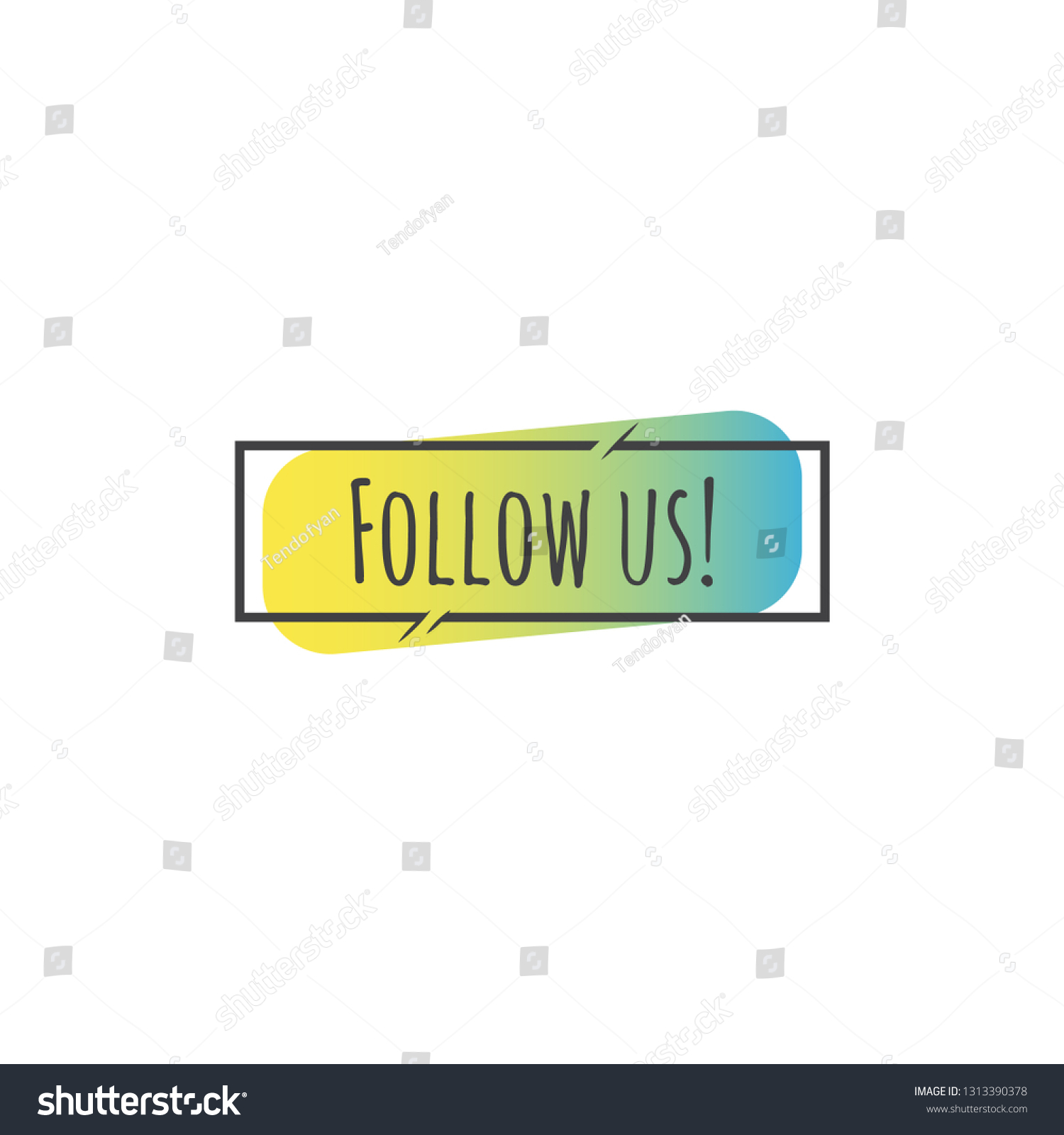 Follow Us Design Template Vector Illustration Stock Vector (Royalty ...