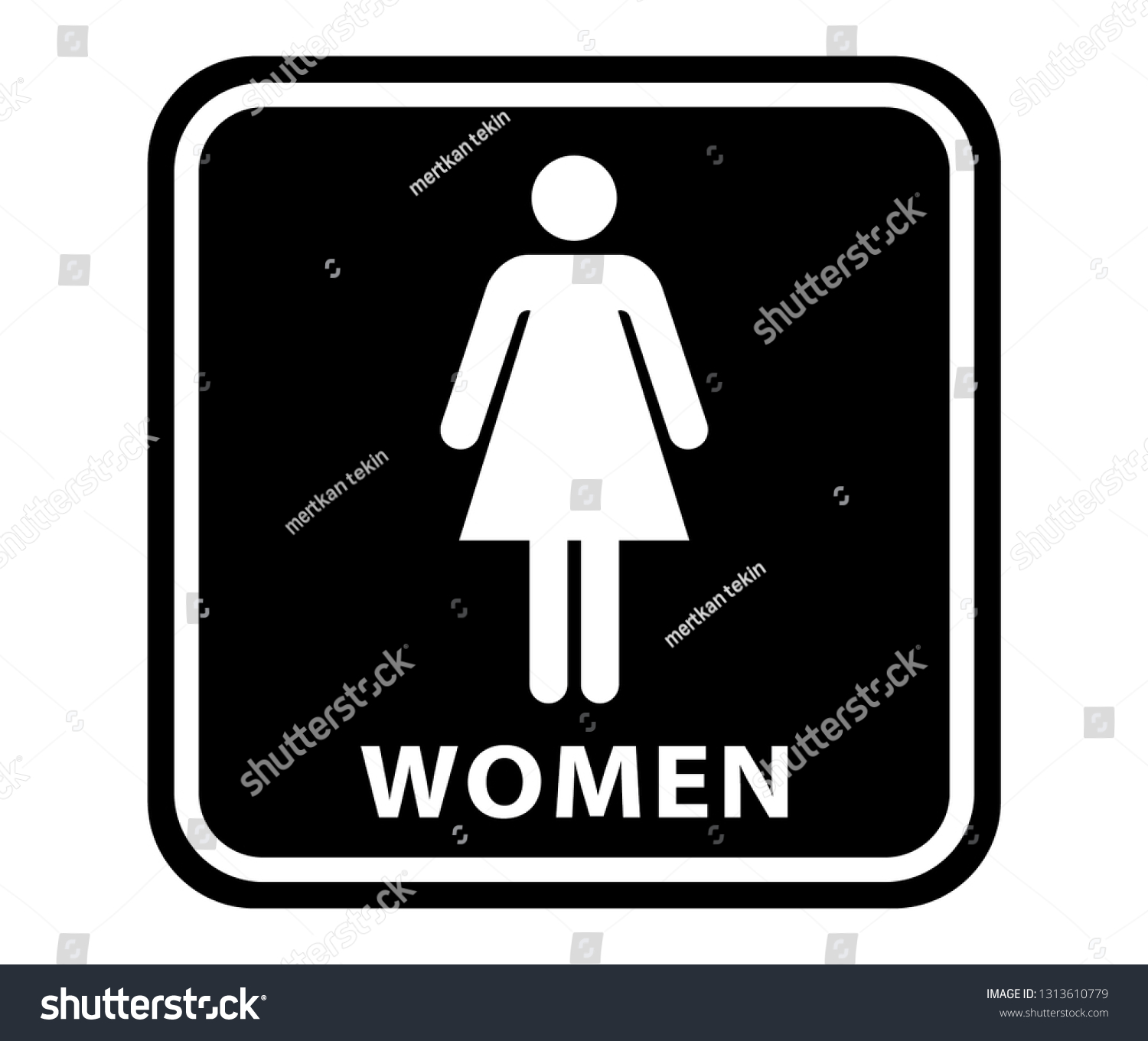 Wc Toilet Door Plate Icons Women Stock Vector Royalty Free 1313610779 Shutterstock 8993