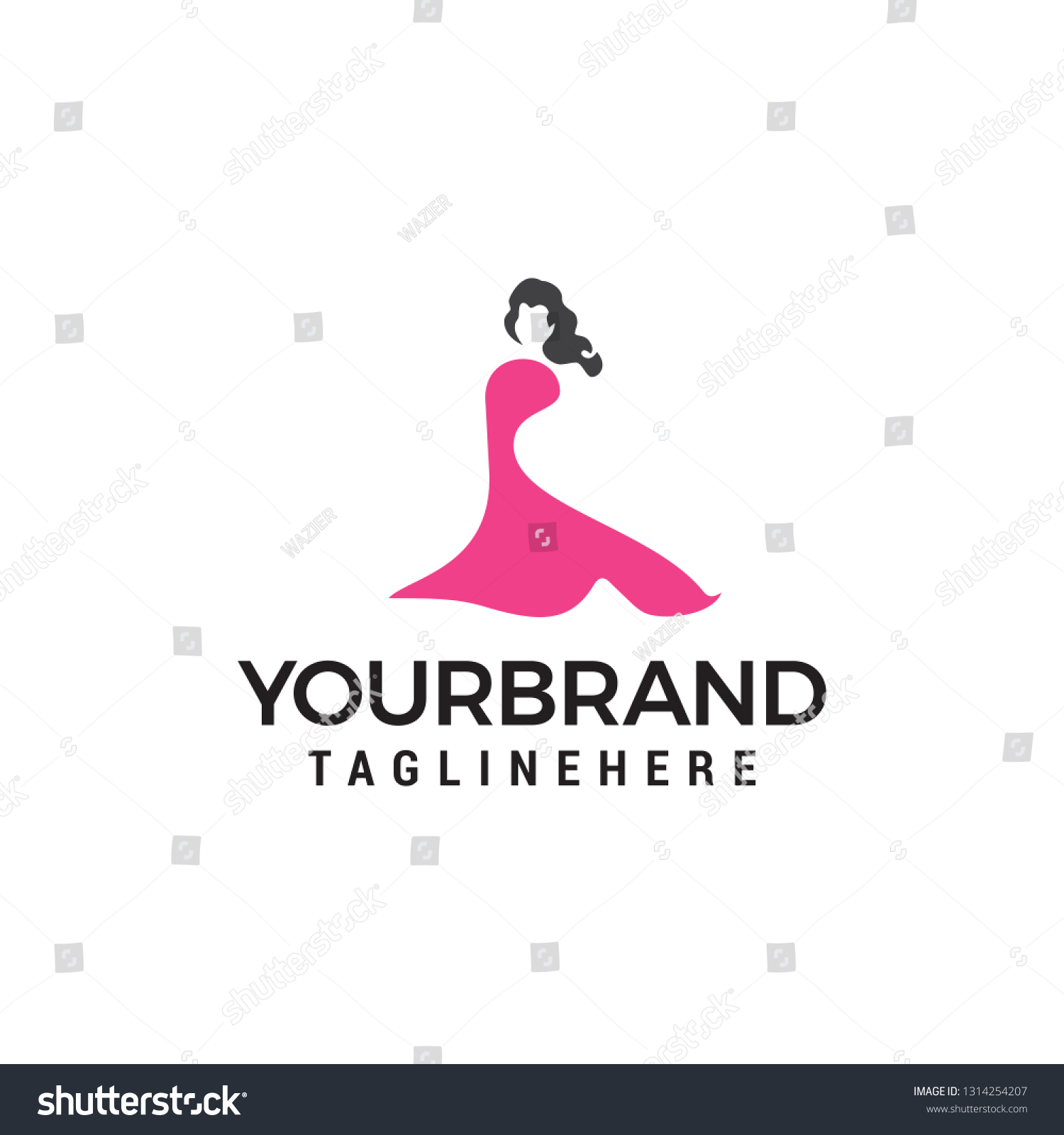 Beautiful Fashion Woman Logo Designs Concept Stock Vector (Royalty Free ...