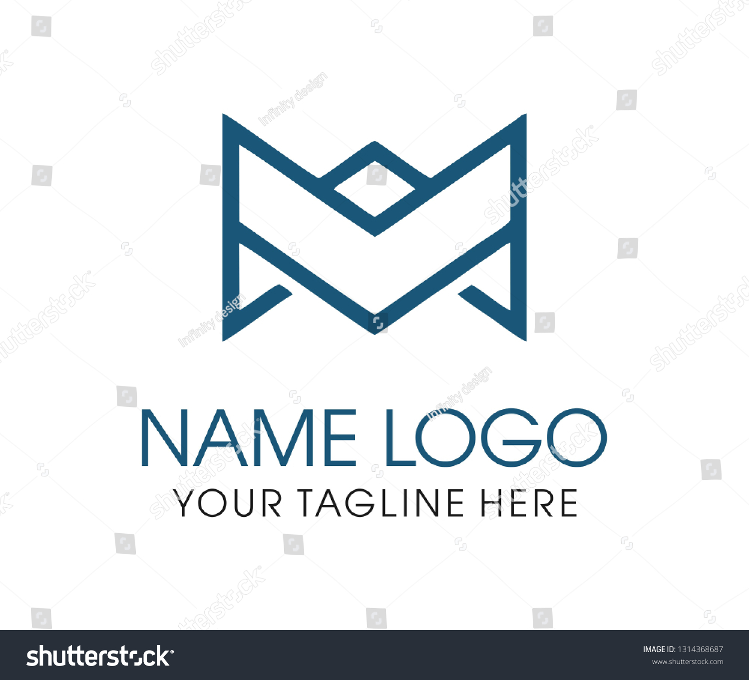 Letter M Modern Logo Stock Vector Royalty Free 1314368687 Shutterstock