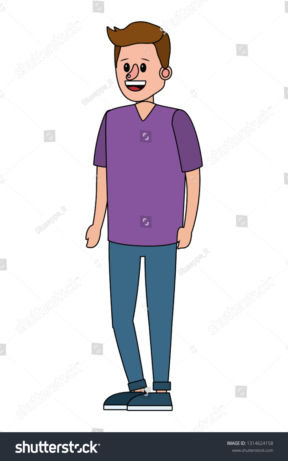 Man Body Cartoon Stock Vector Royalty Free 1314624158 Shutterstock